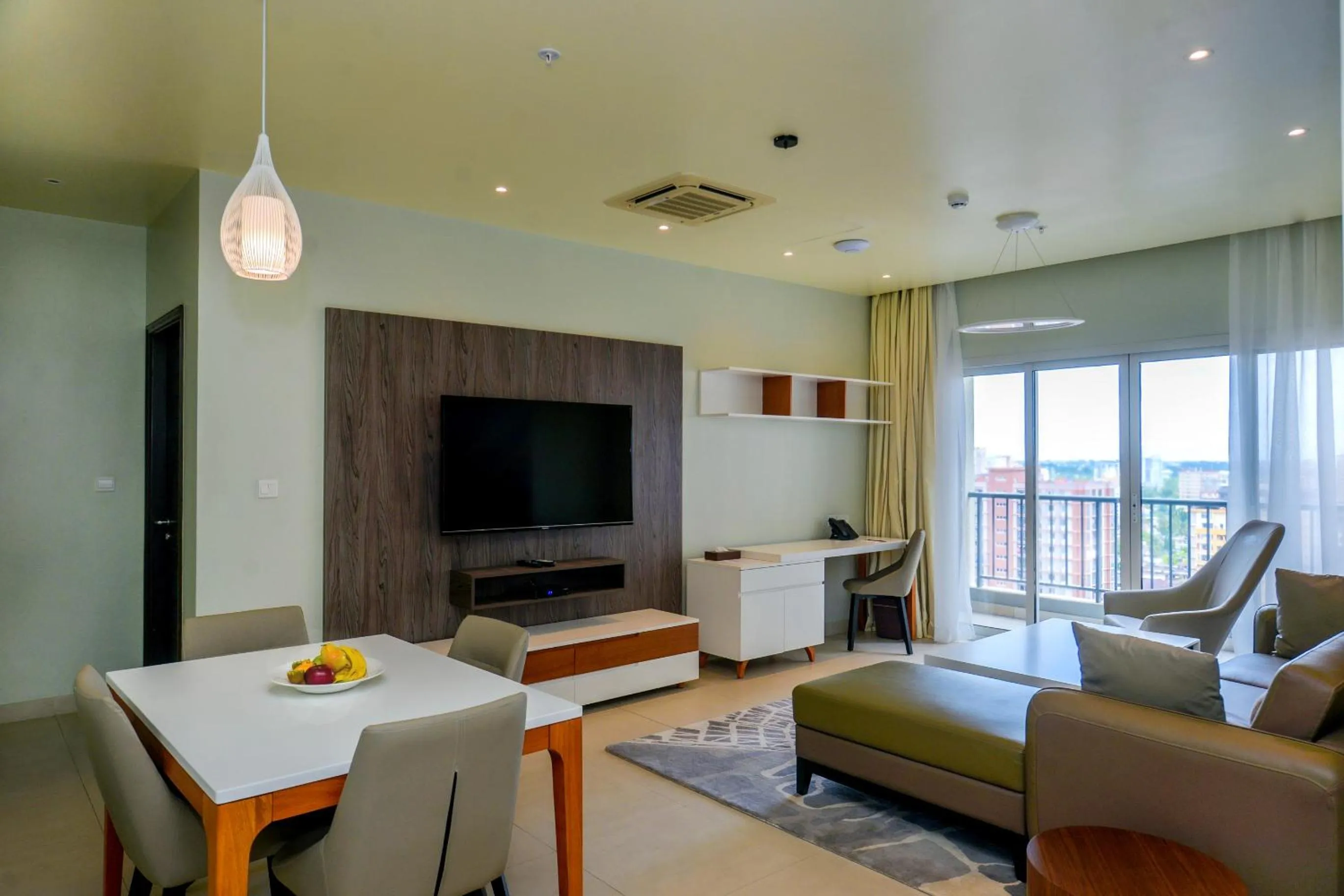 Living room in Aura Suites