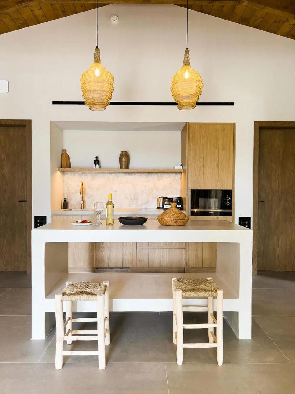 kitchen in Eliamos Villas Hotel & Spa