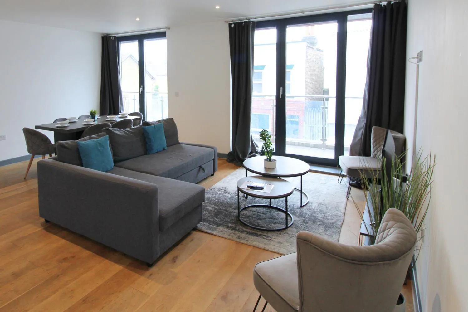 Living room in Canning Town by Viridian Apartments