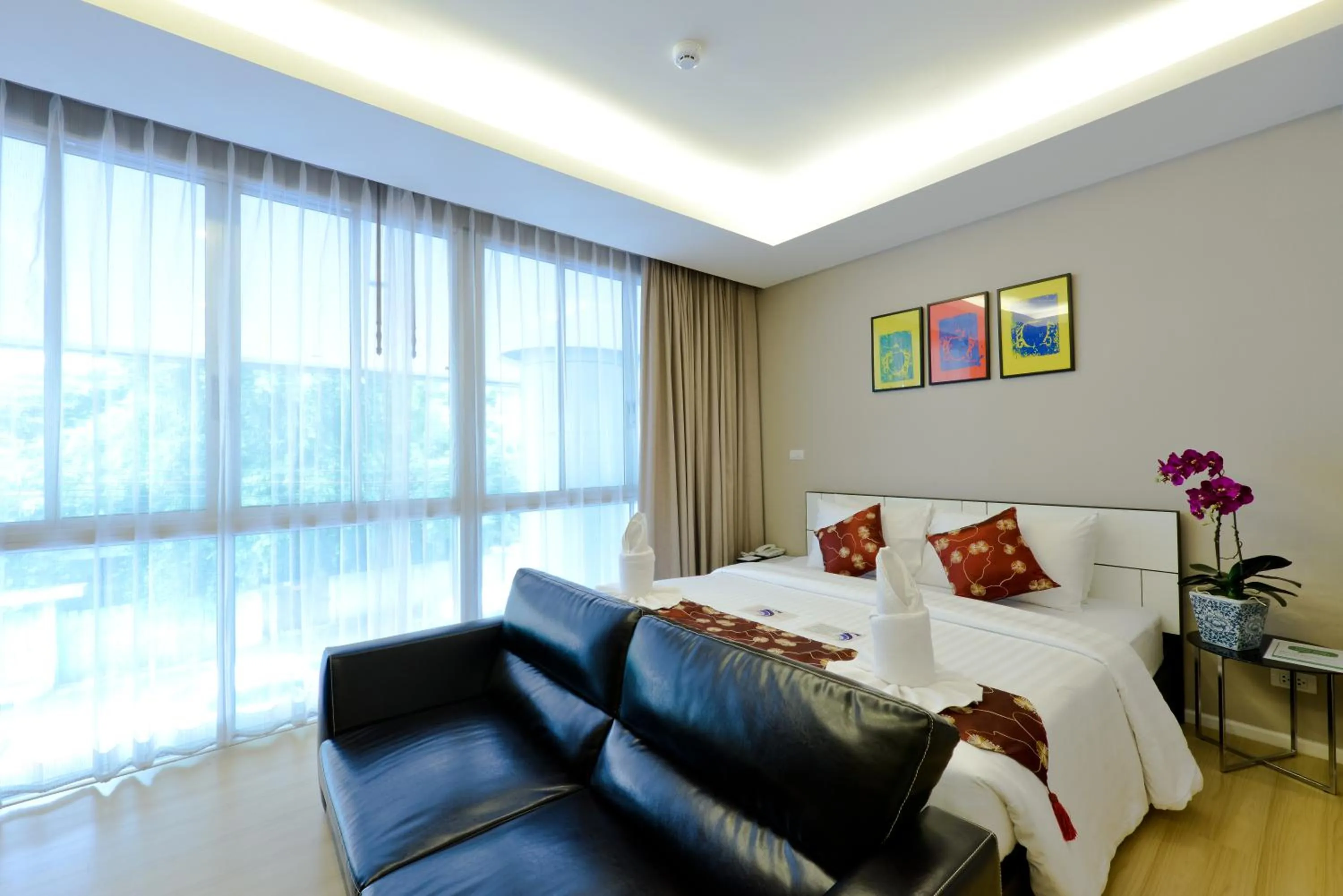 Bed in iCheck inn Skyy Sukhumvit 1
