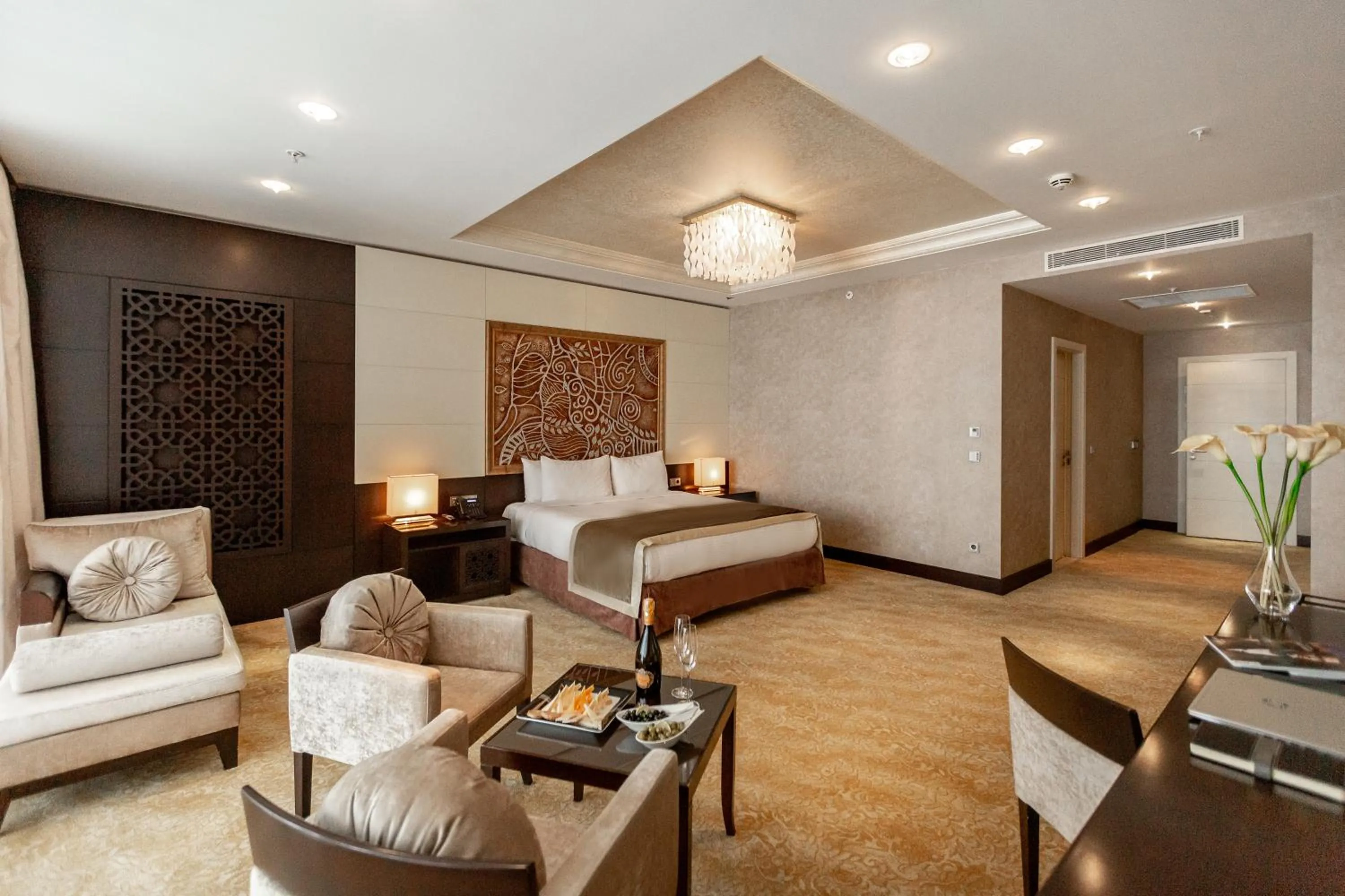 Bed in Shahdag Hotel & Spa