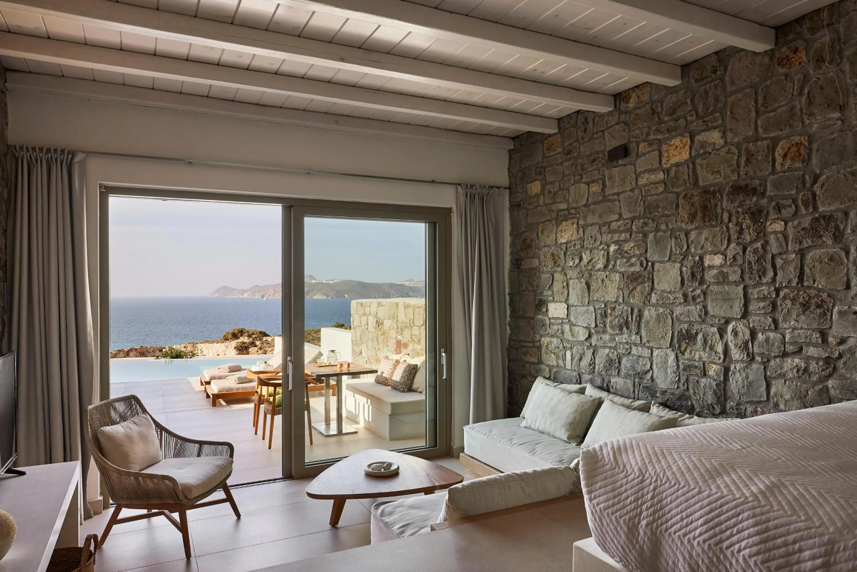 Photo of the whole room, Bed in Hotel Milos Sea Resort