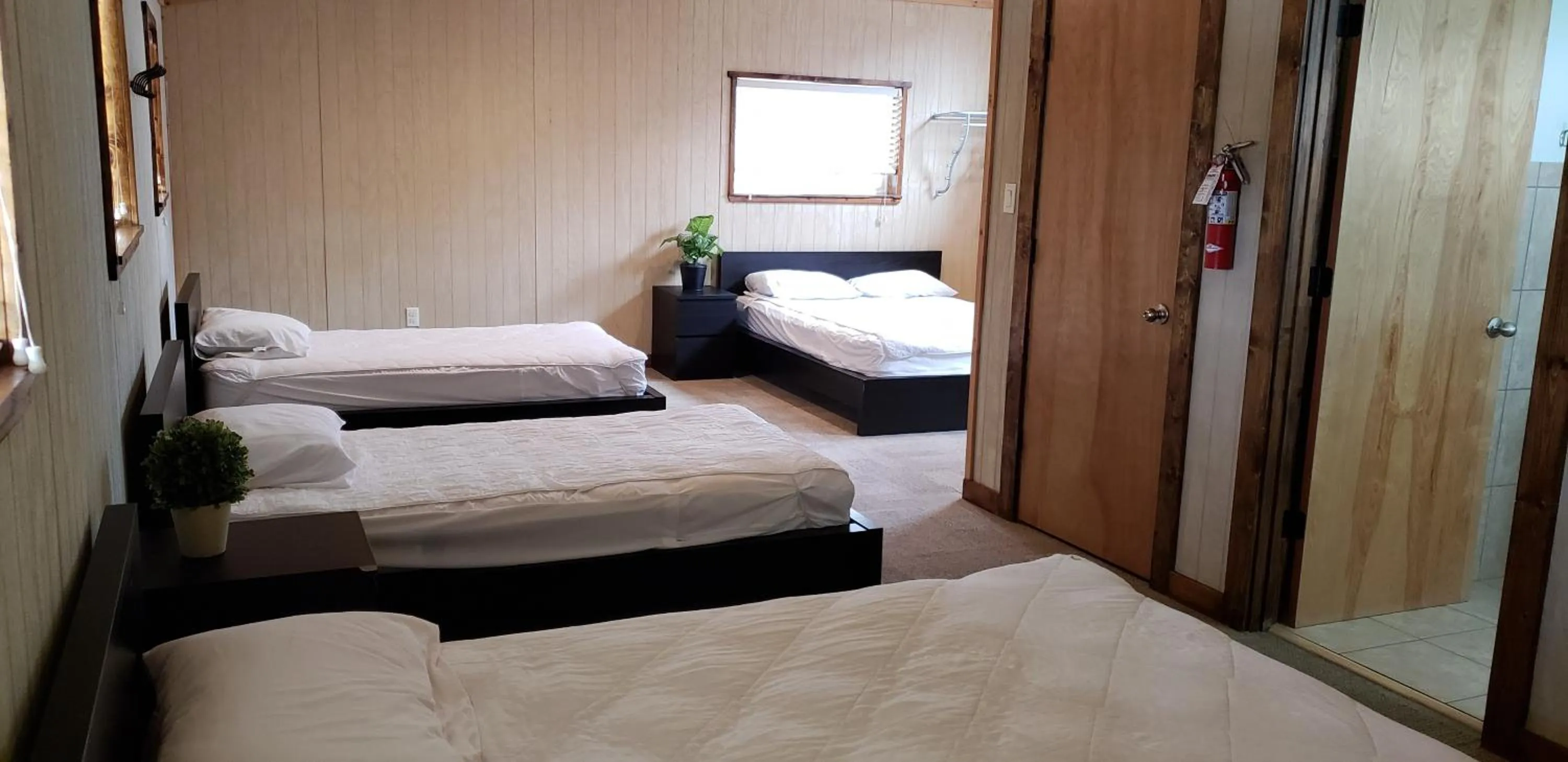 Bed in Seven Bluff Cabins