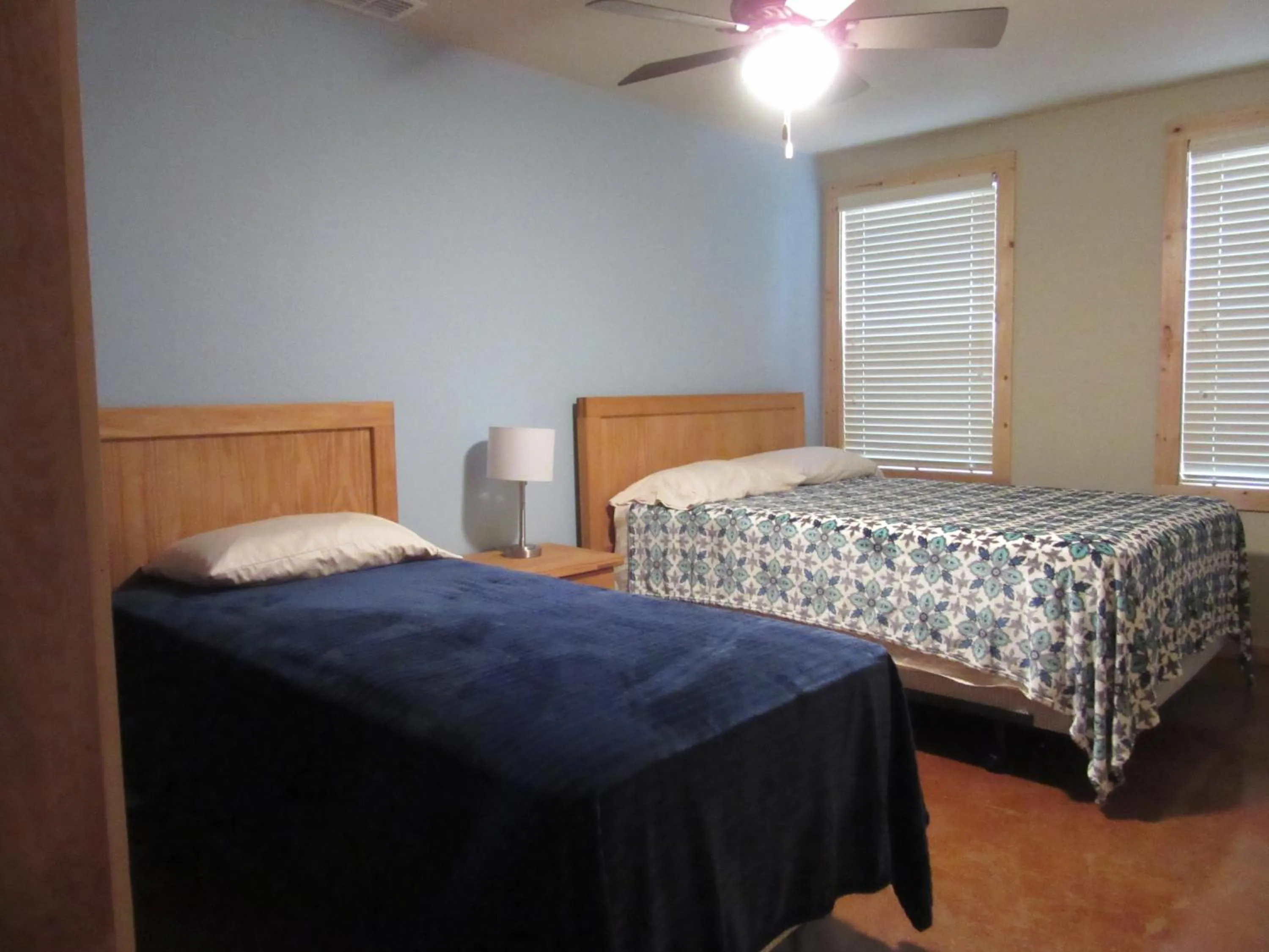 Bed in Seven Bluff Cabins