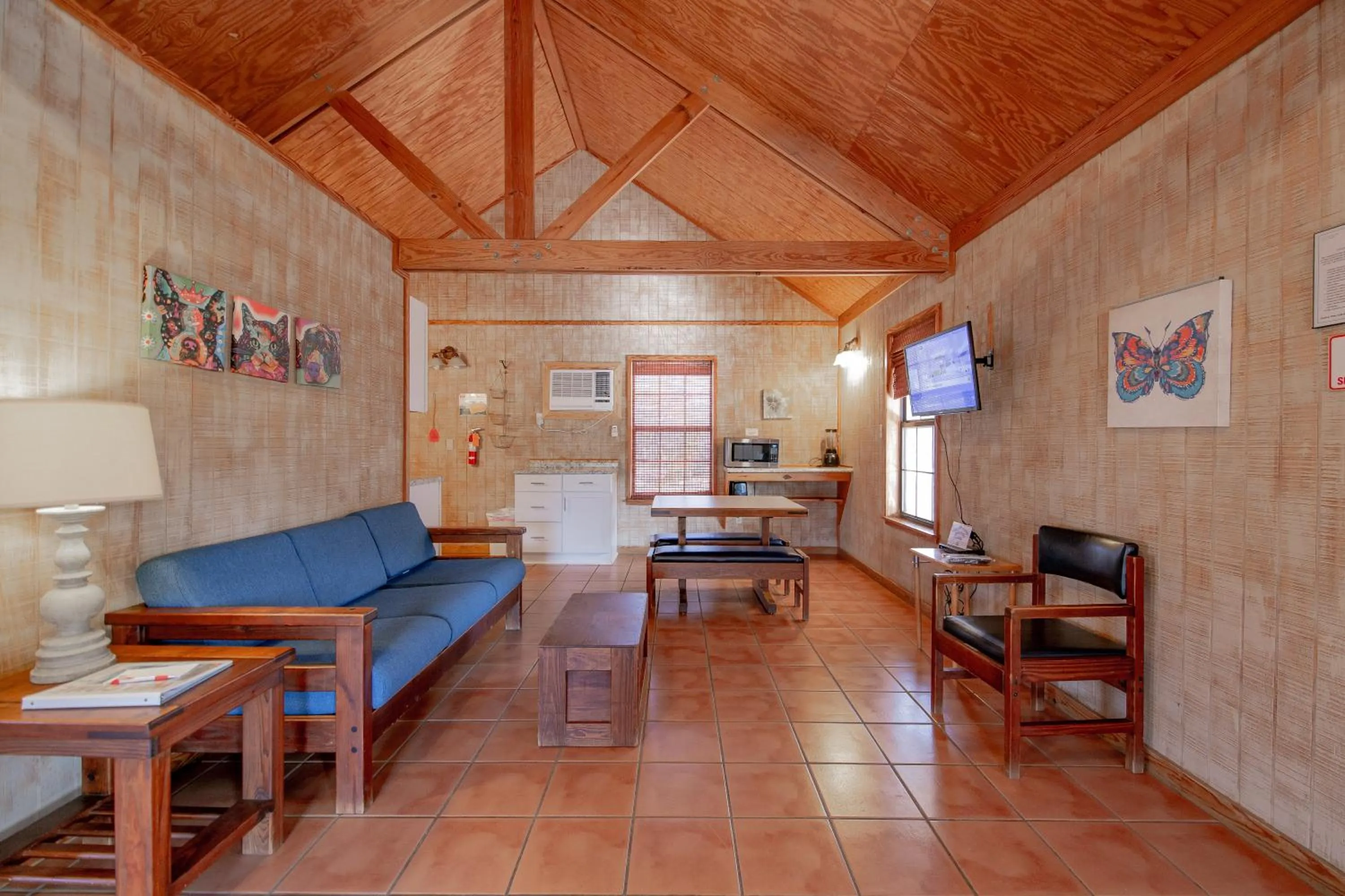 Bed in Seven Bluff Cabins