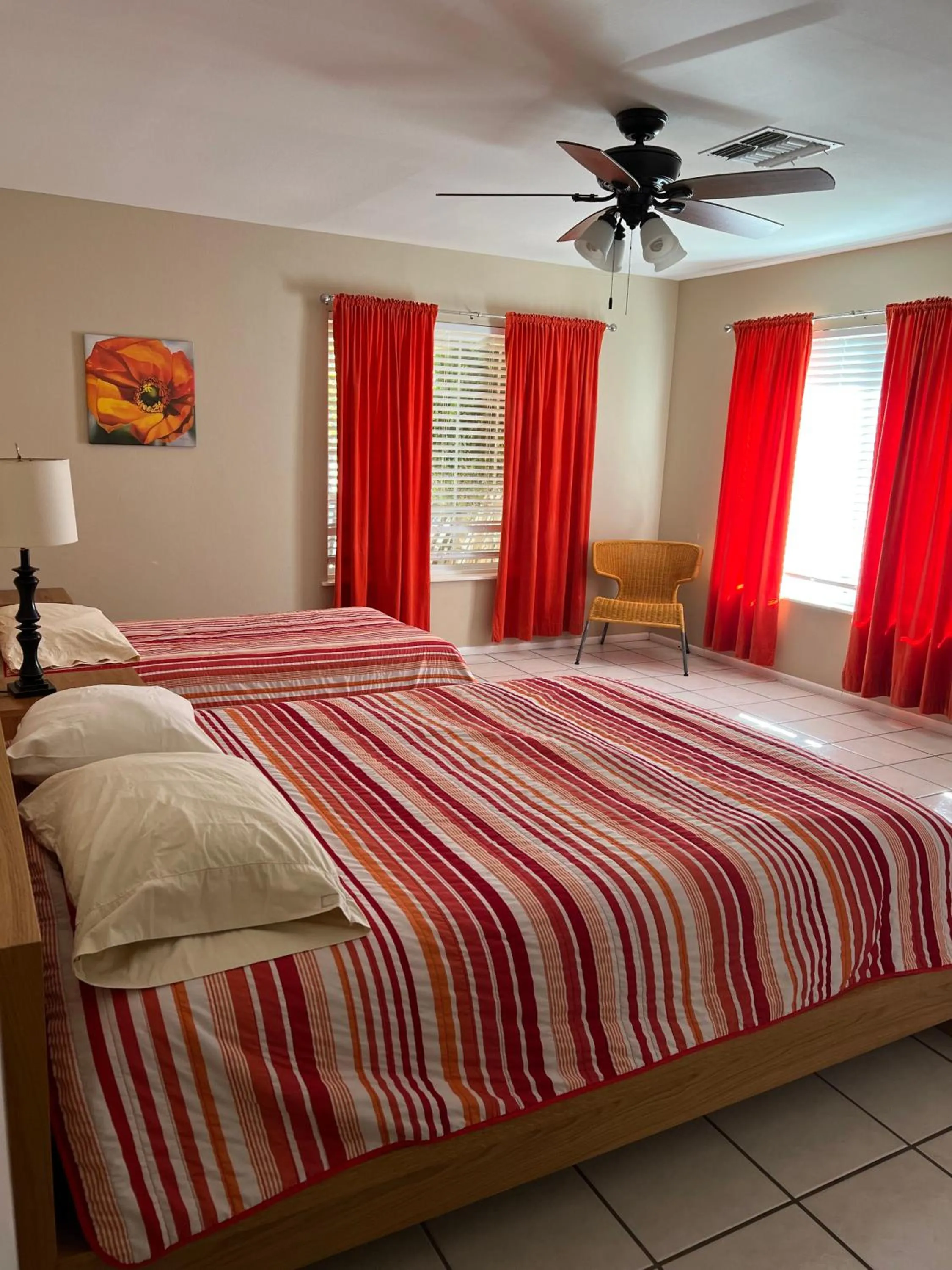 Bed in Seven Bluff Cabins