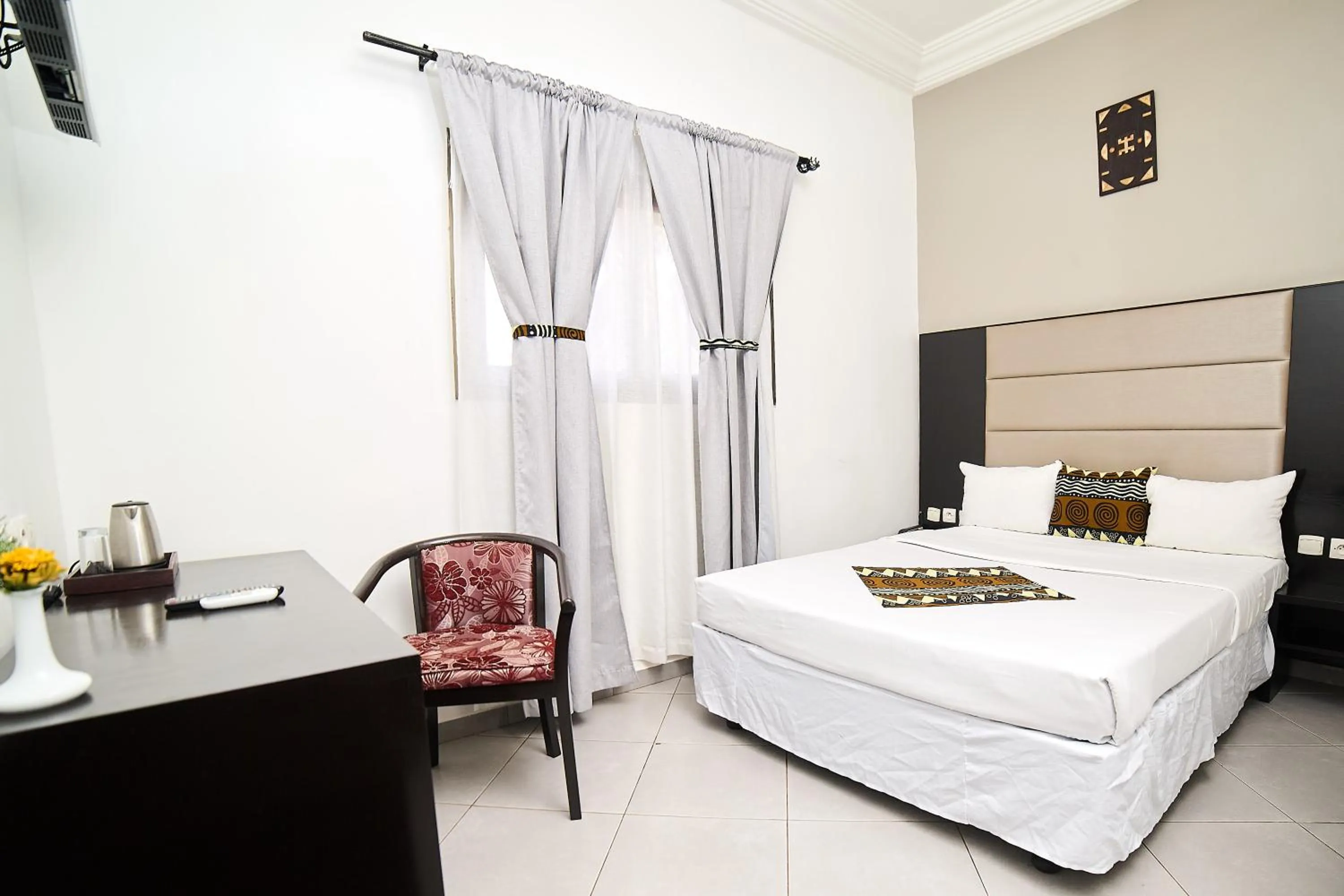 Bed in Dunia Hotel Bamako Centre