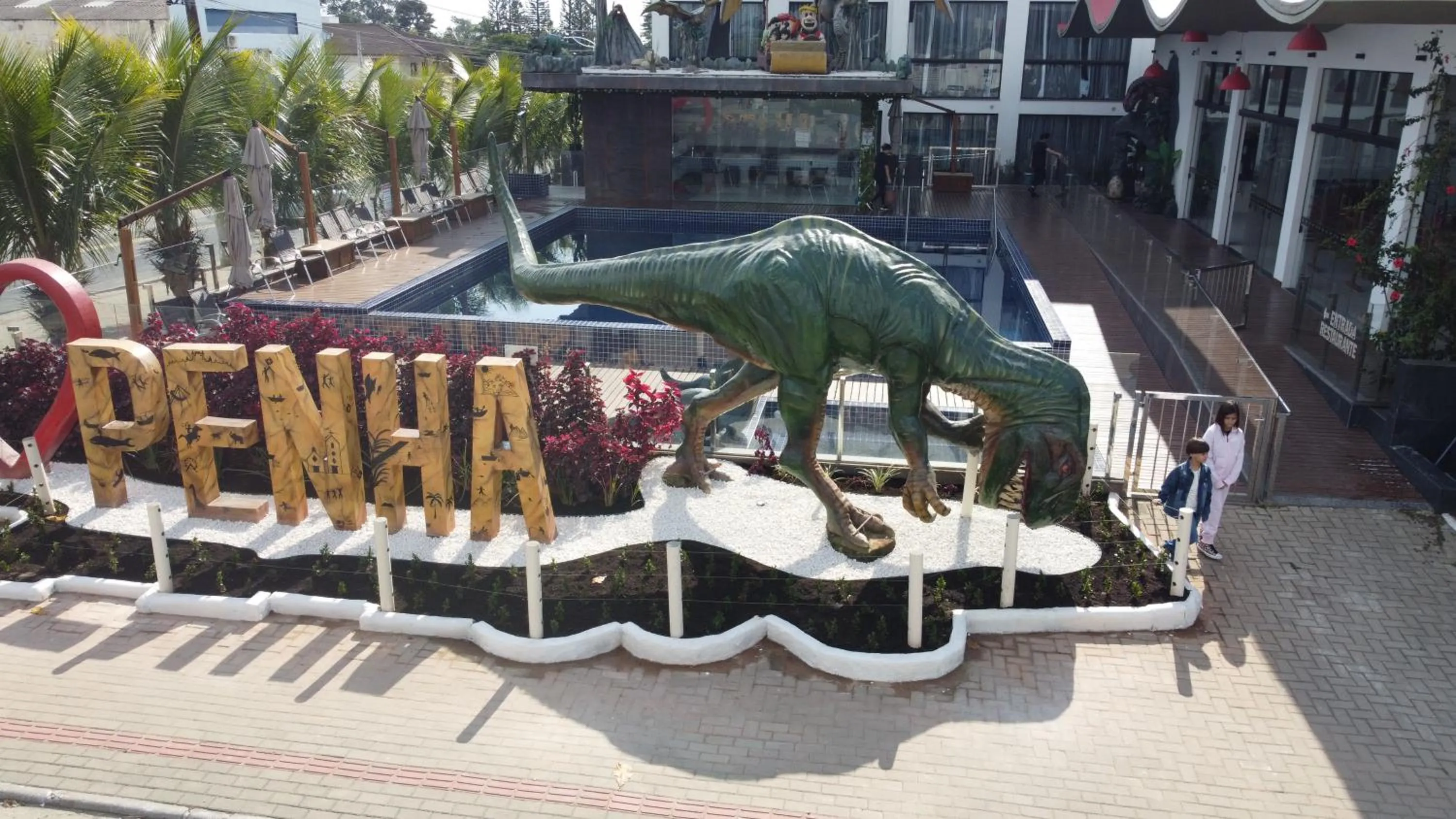 Decorative detail in Hotel Recanto dos Dinossauros