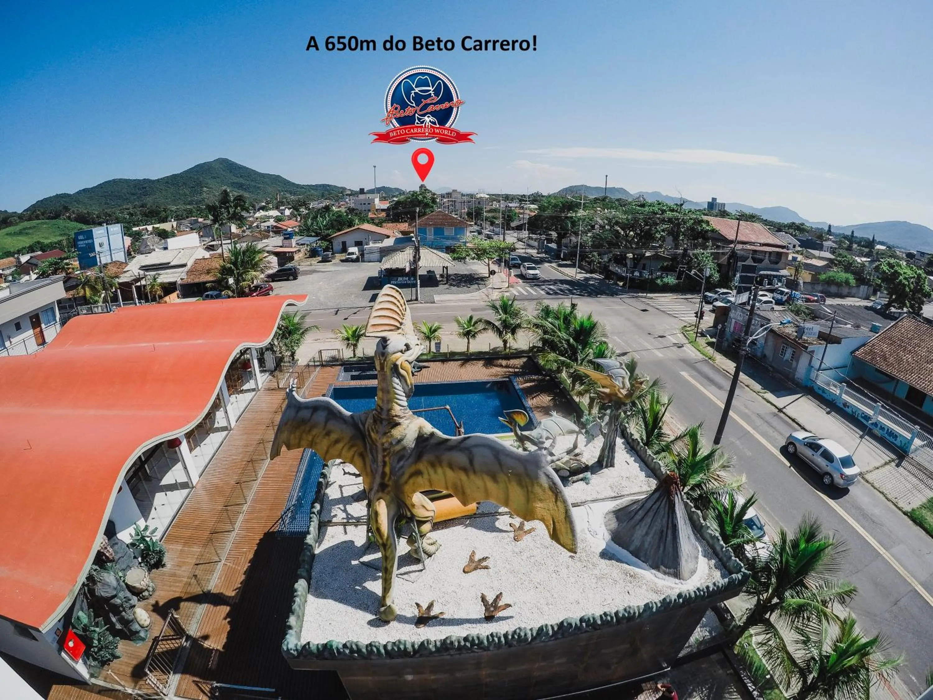 Property building in Hotel Recanto dos Dinossauros