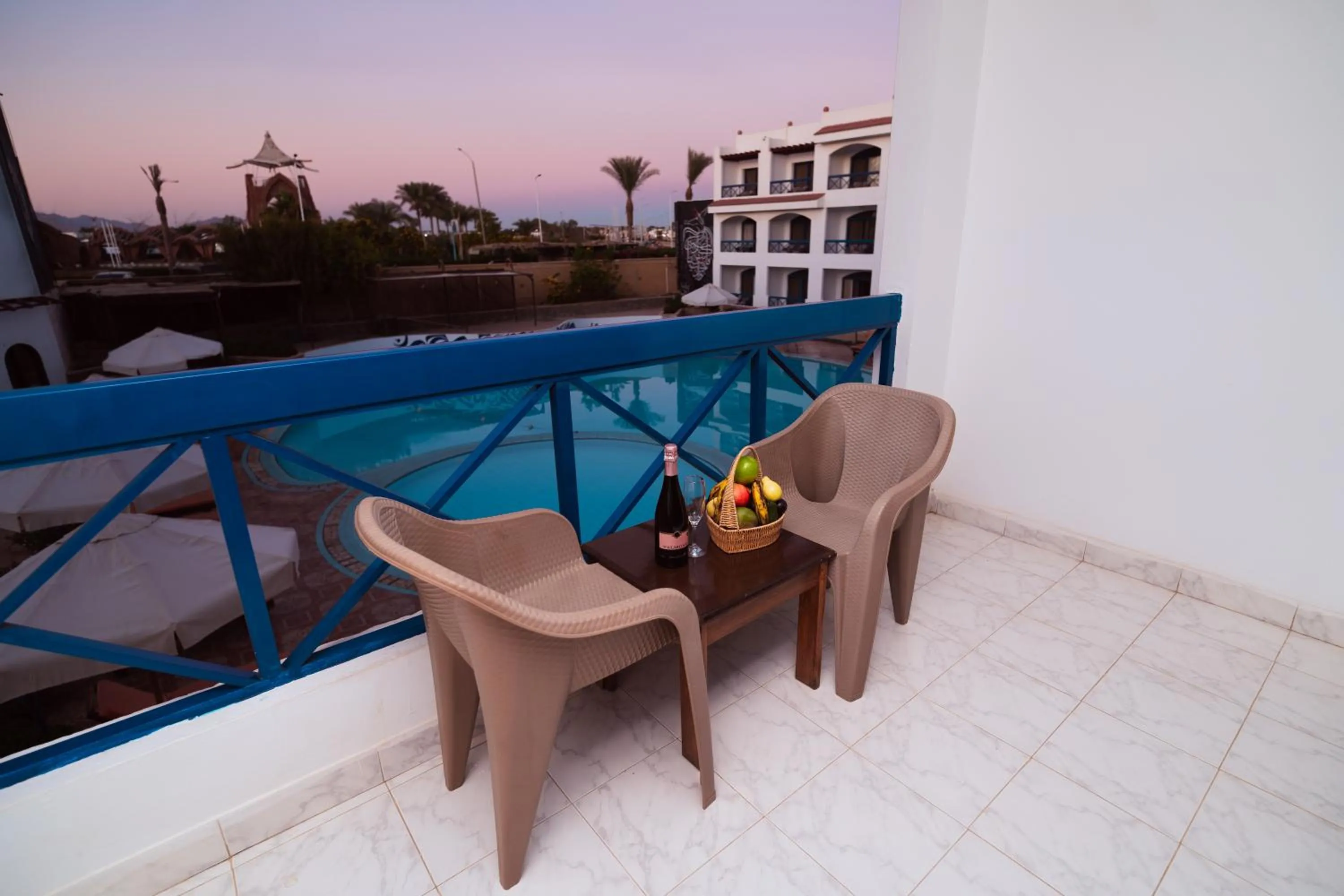 Pool view in El Khan Sharm Hotel