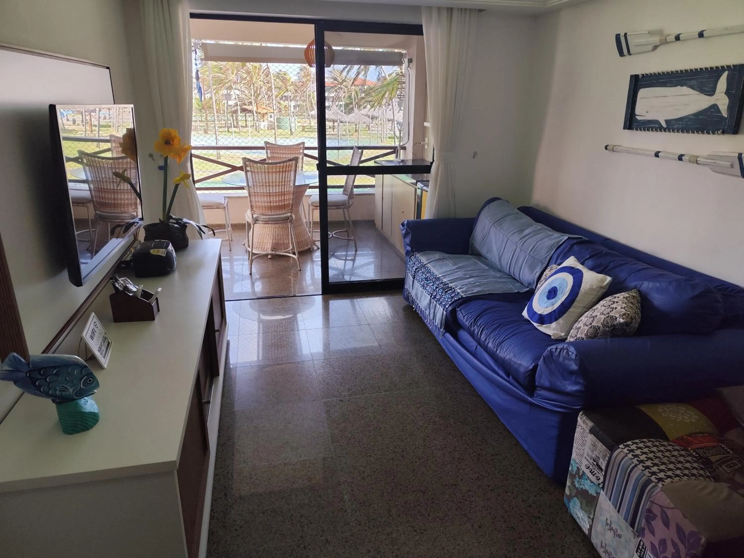 Living room in Apartamento Aquaville Pé na areia e Água coco
