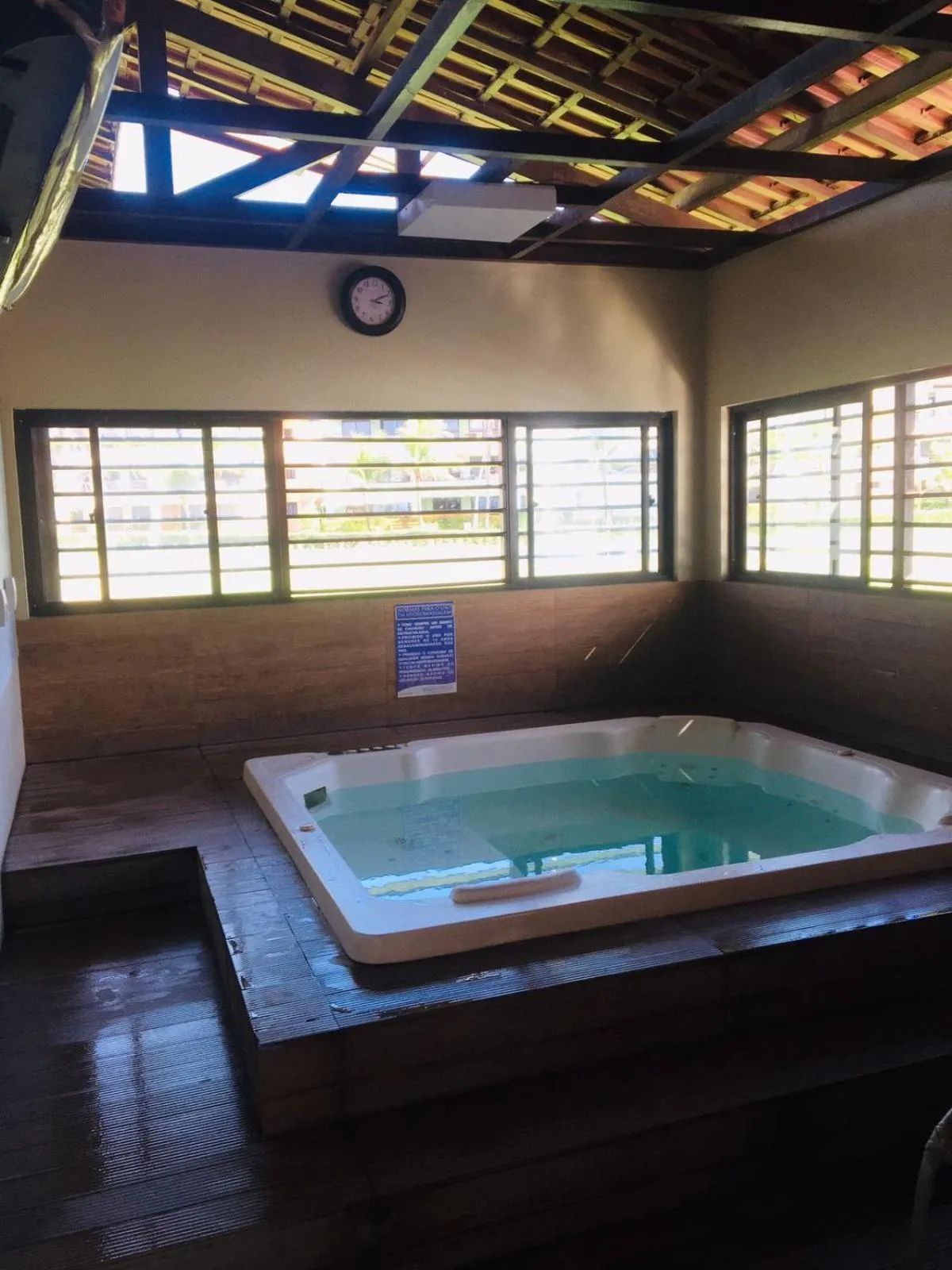 Hot Tub in Apartamento Aquaville Pé na areia e Água coco