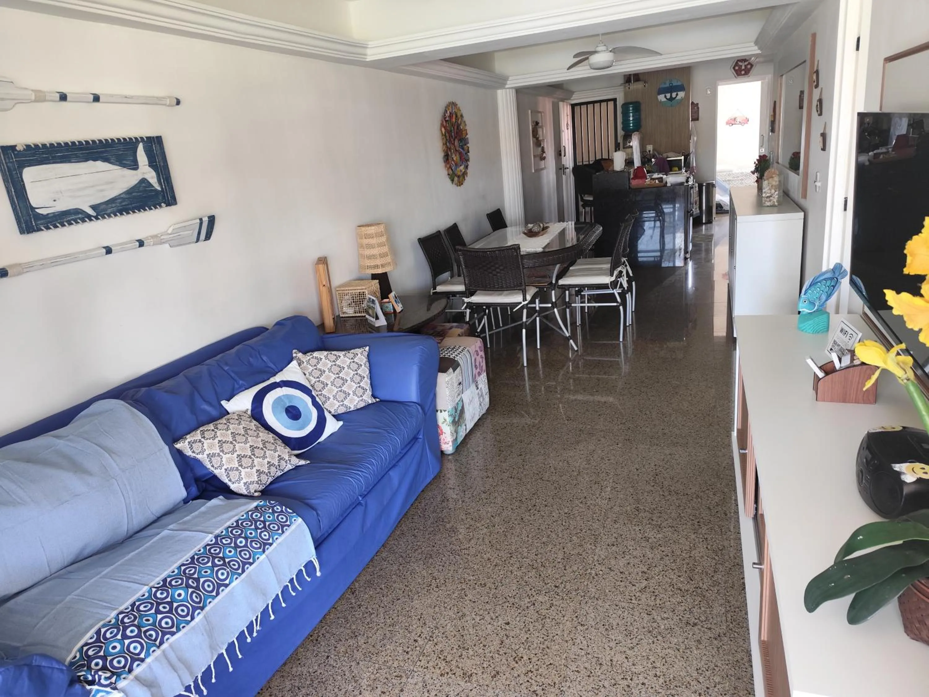 Living room in Apartamento Aquaville Pé na areia e Água coco
