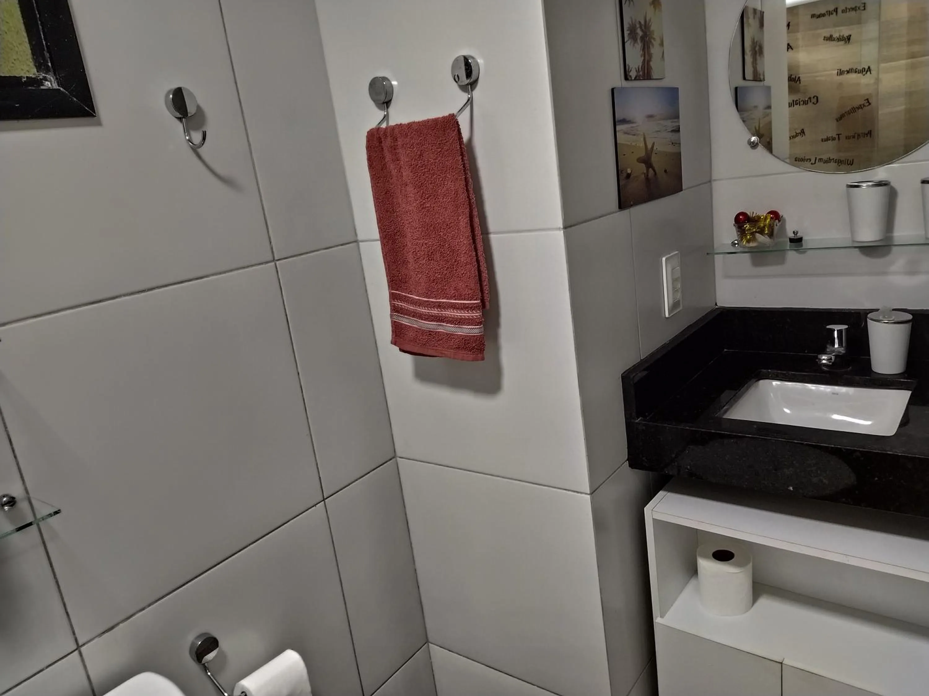 Bathroom in Apartamento Aquaville Pé na areia e Água coco