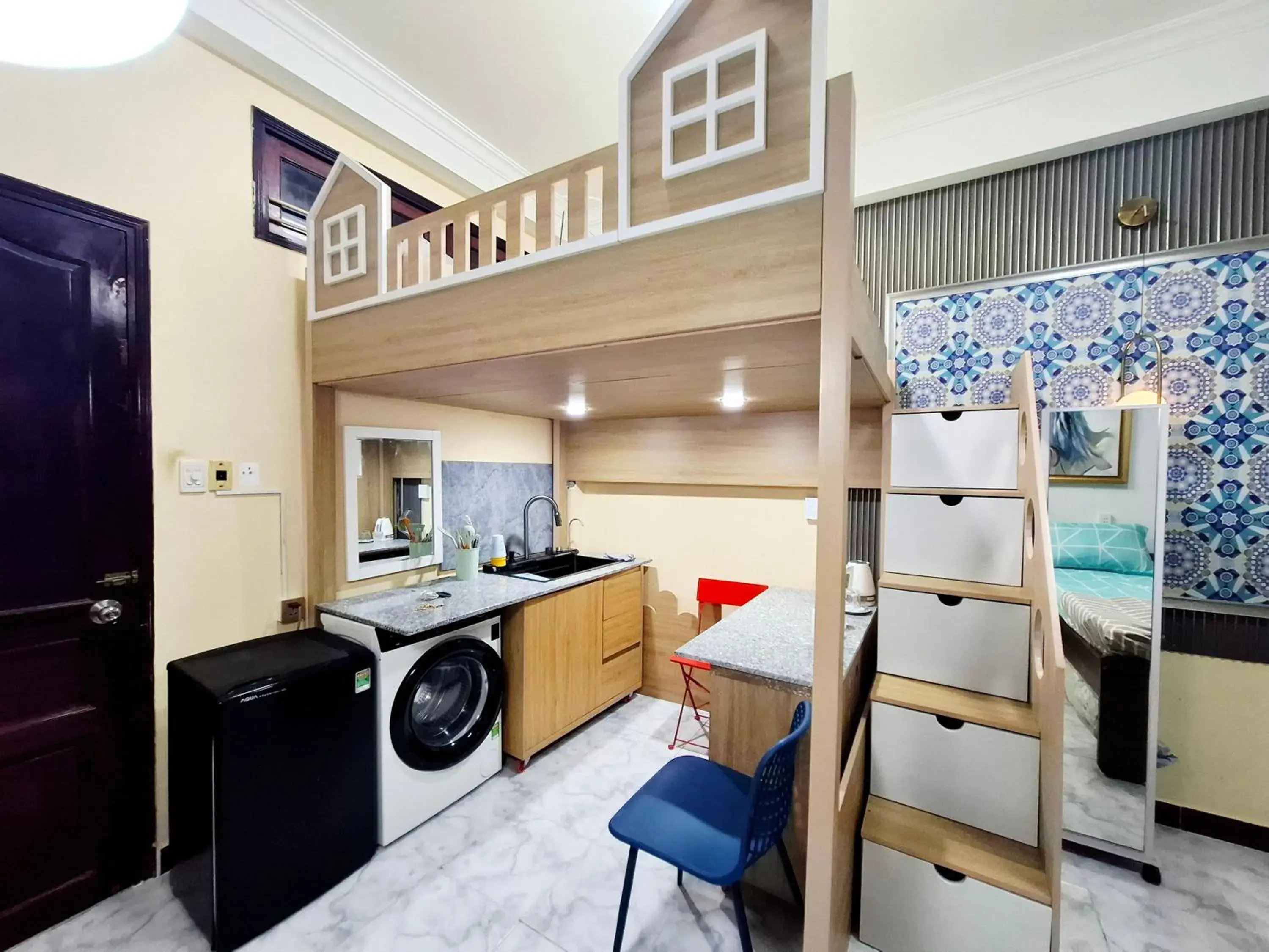 Kitchen or kitchenette in Homestay Hostel Apartment Minh Lộc Kitchen or kitchenette in Homestay Hostel Apartment Minh Lộc