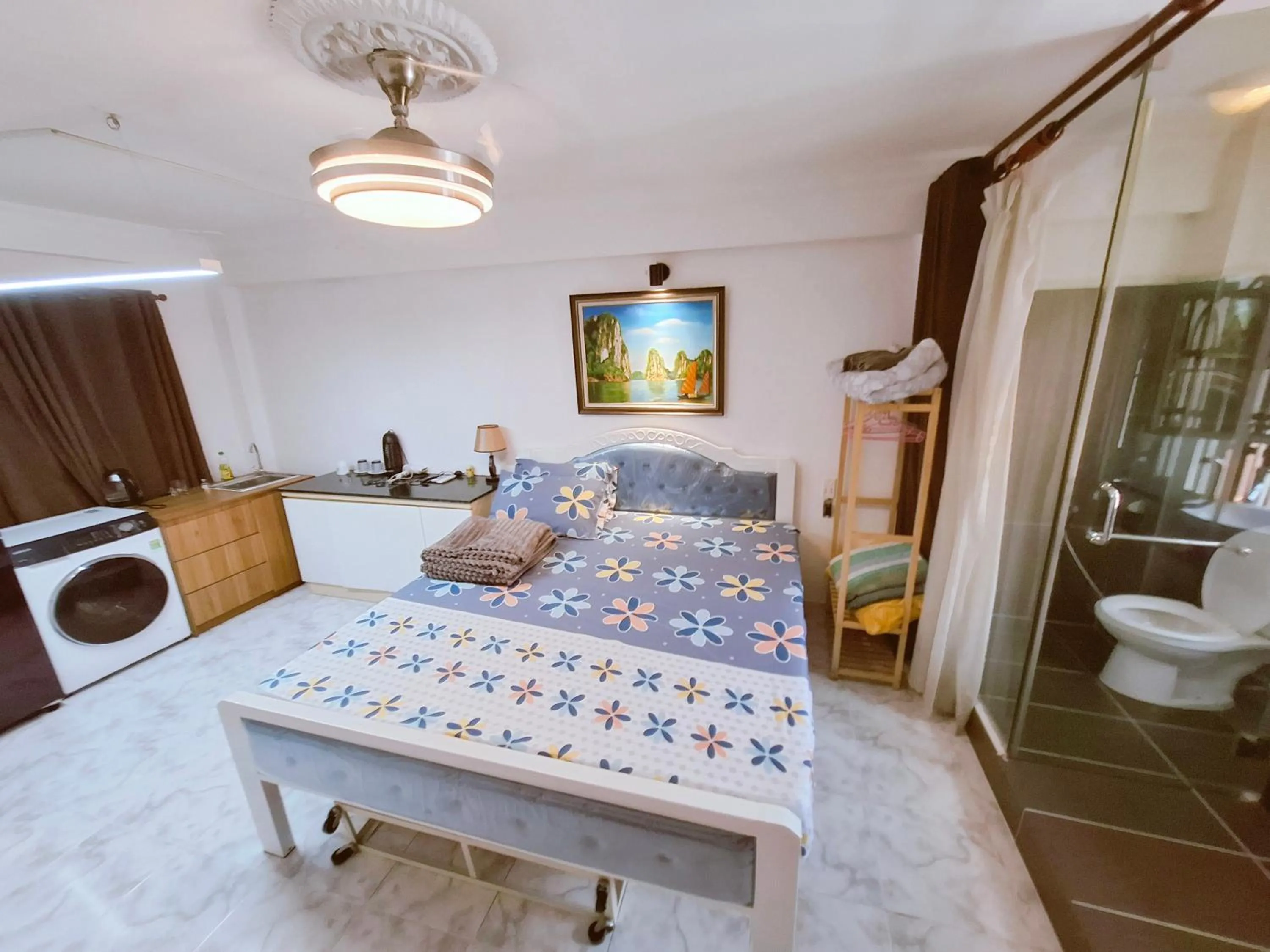 Toilet, Bed in Homestay Hostel Apartment Minh Lộc