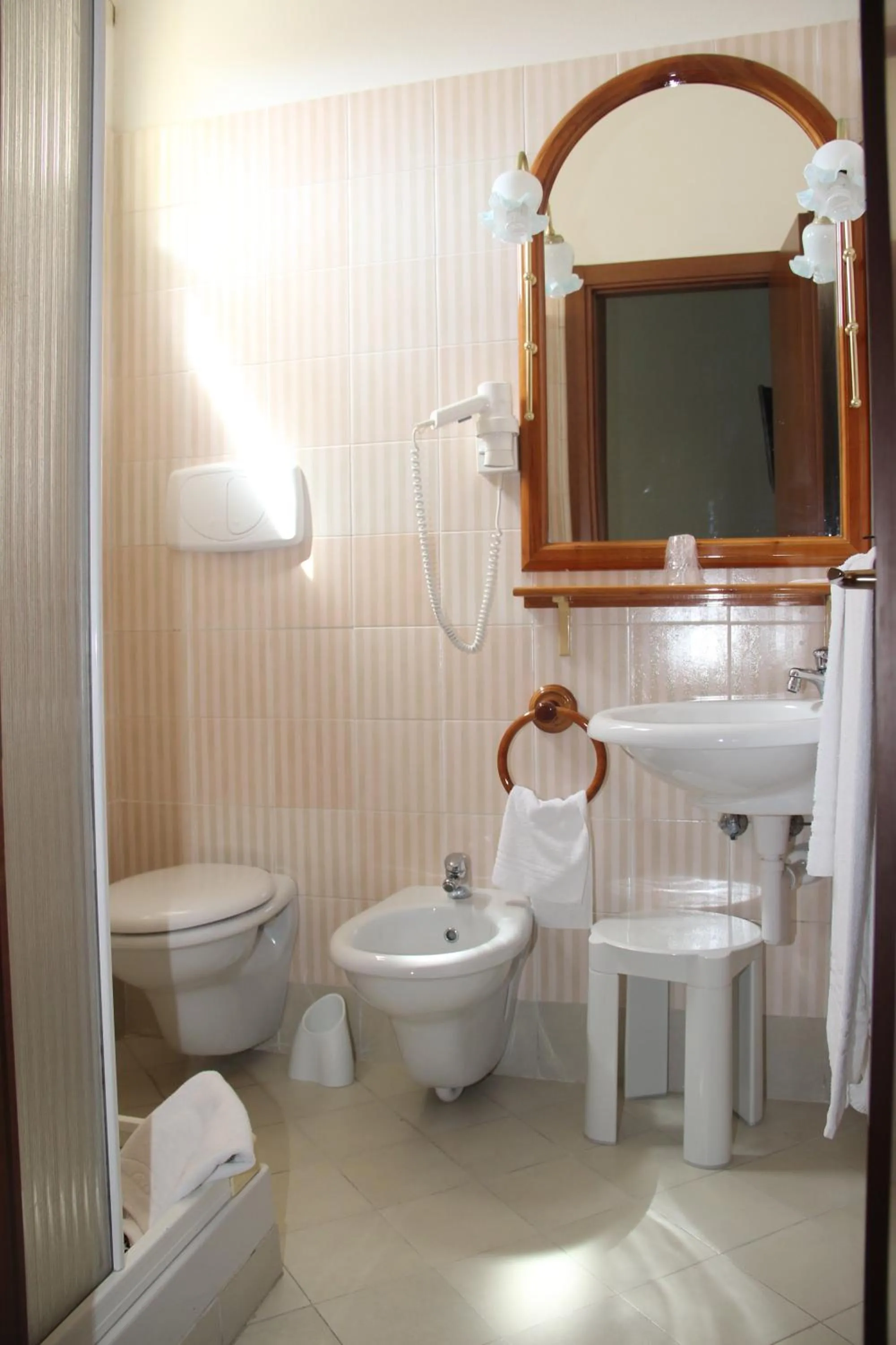 Toilet in Hotel Geranio Rosso