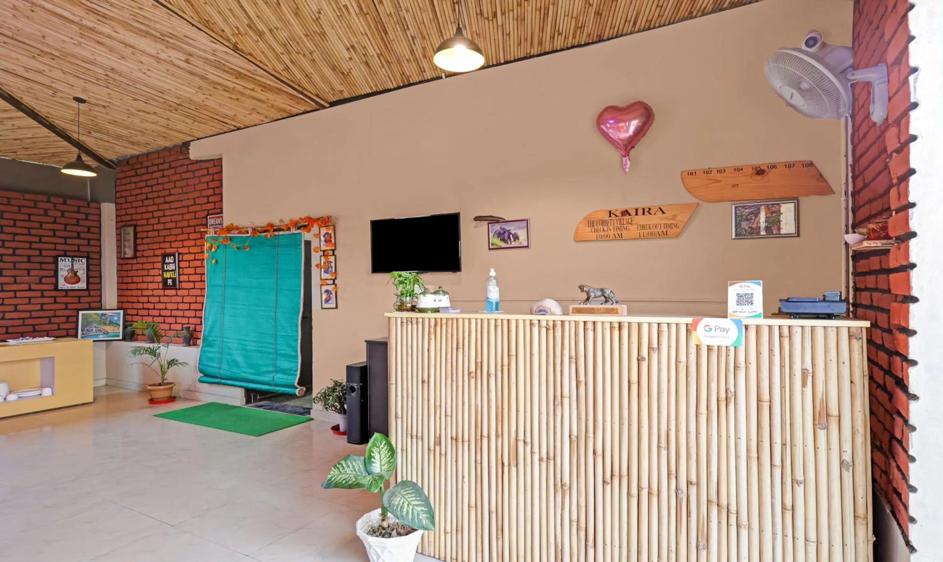 Lobby or reception in Treebo Kaira Resort With Pool View, 5 Km From Jim Corbett Jungle Safari