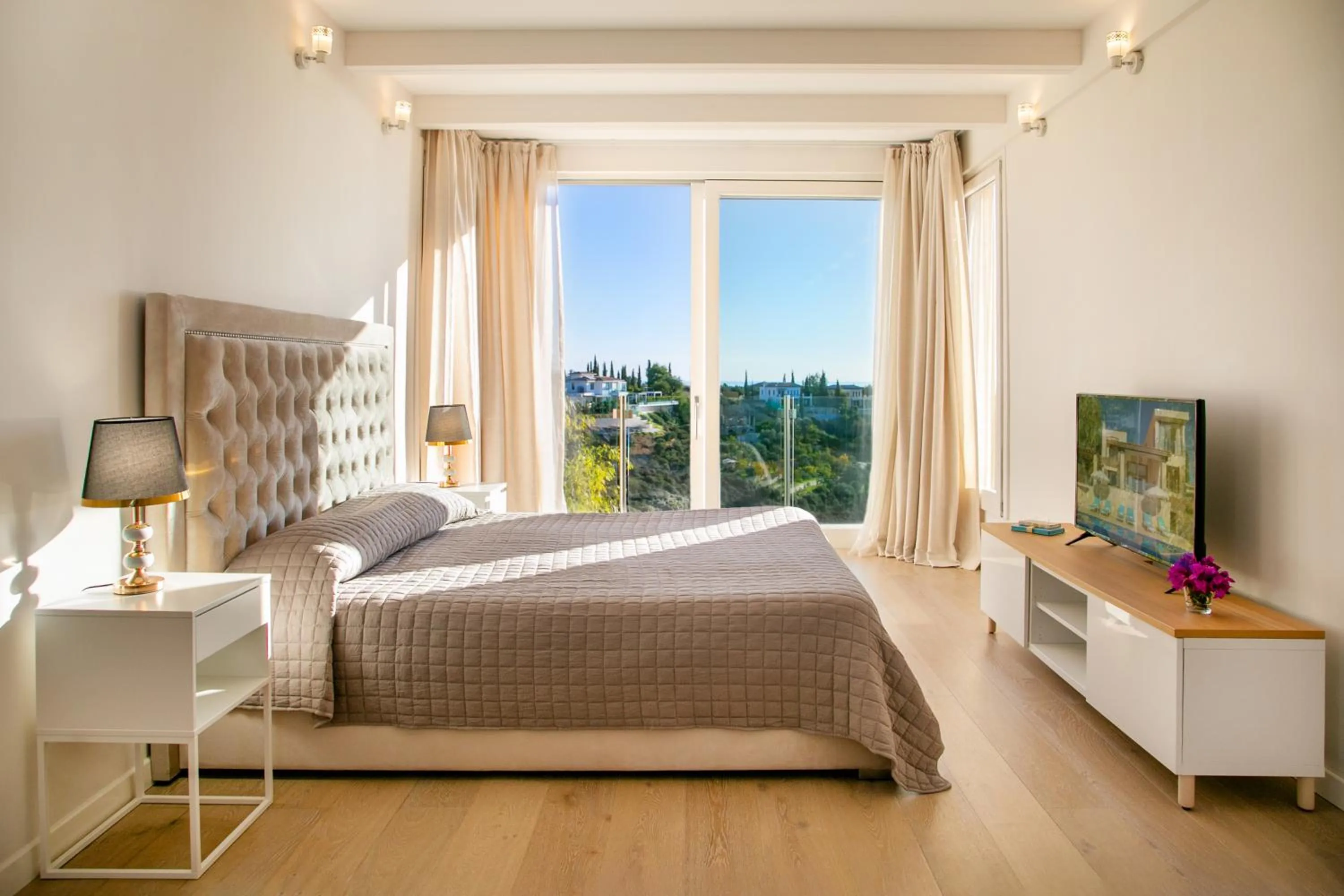 Bedroom, Bed in Aphrodite Hills Rentals - Superior Villas