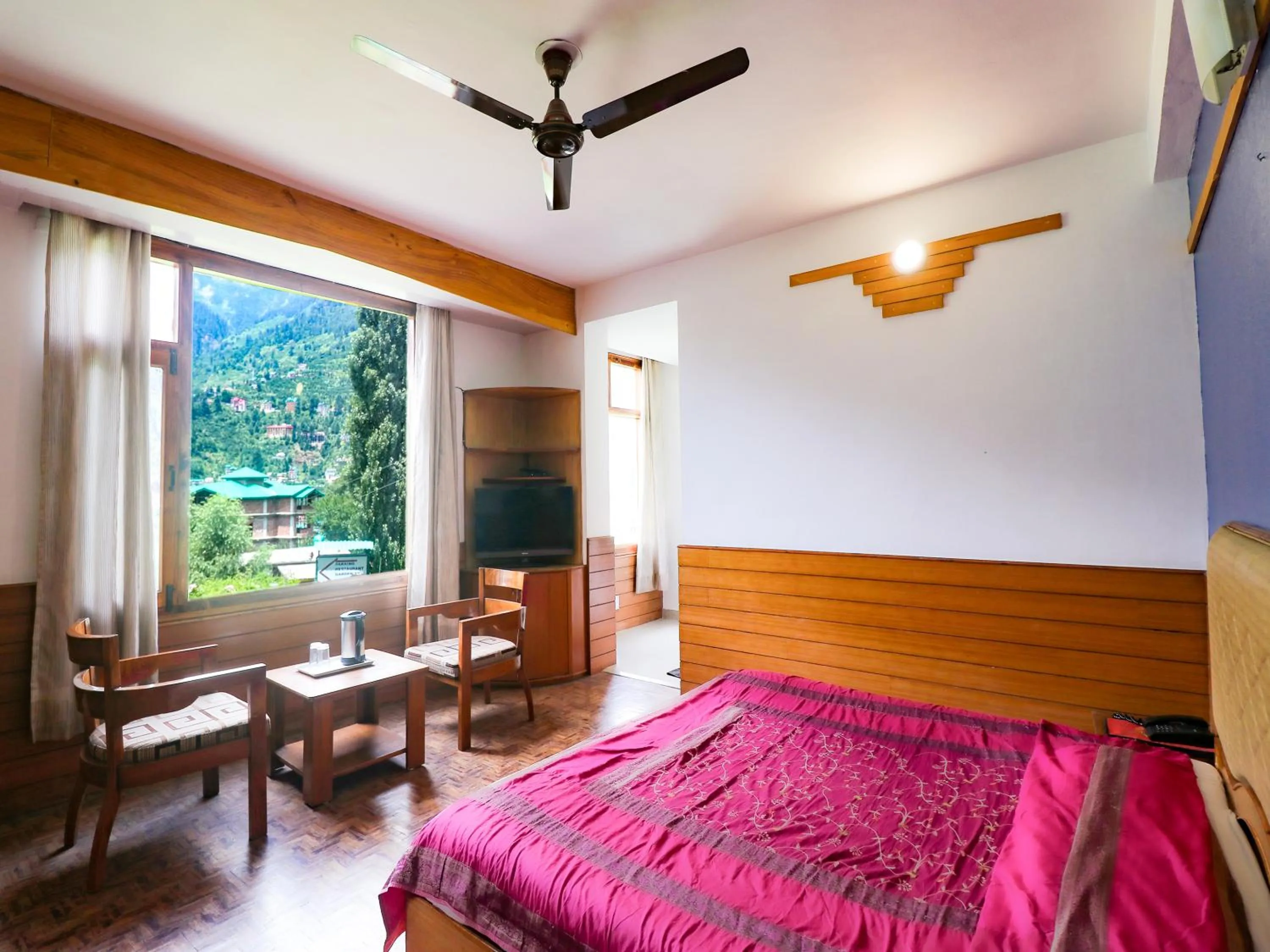 View (from property/room), Bed in The Byke Neelkanth Manali