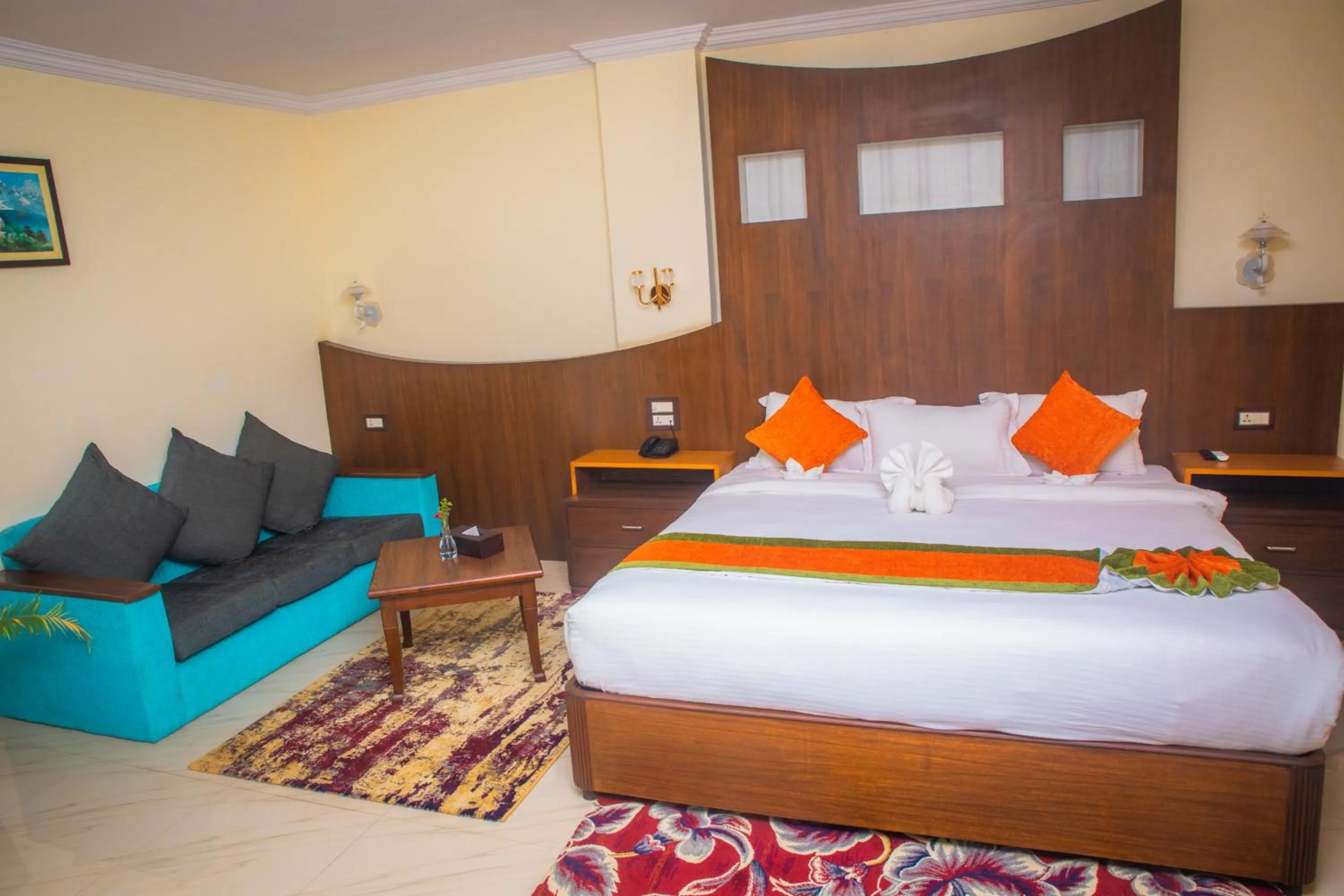 Bedroom, Bed in Gautam Buddha International Hotel