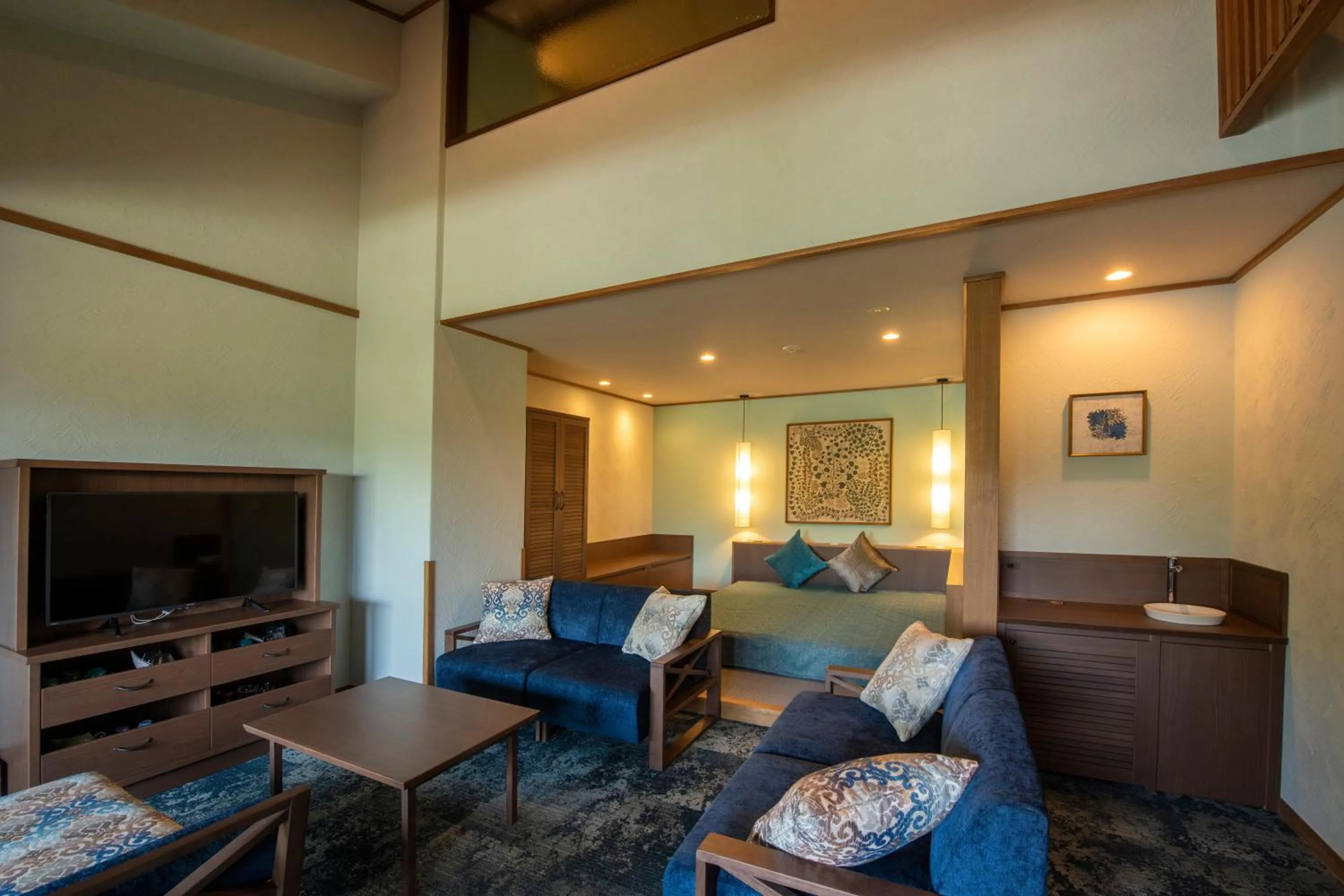 Living room in La Vista Kusatsu Hills