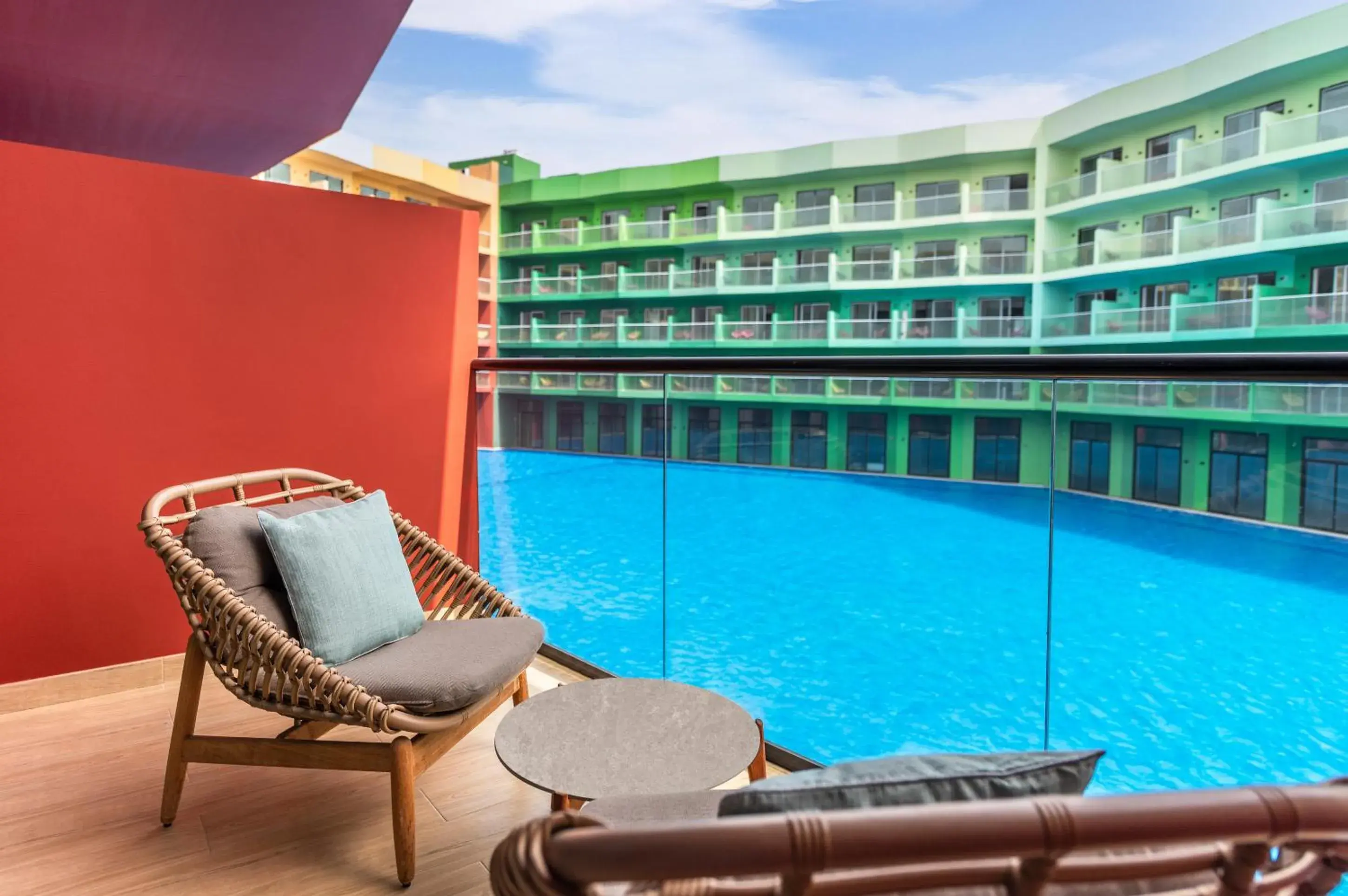 Pool view in Voco Dubai Monaco, The Heart of Europe by IHG-Adult only Pool view in Voco Dubai Monaco, The Heart of Europe by IHG-Adult only