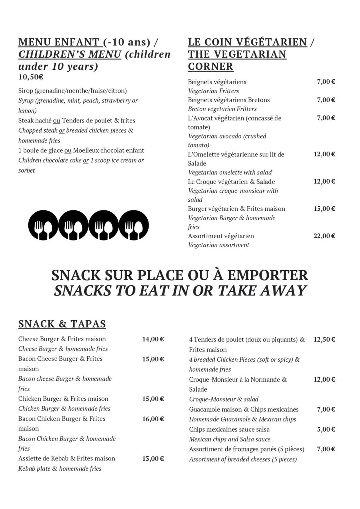 Restaurant/places to eat in La Côte de Lumière