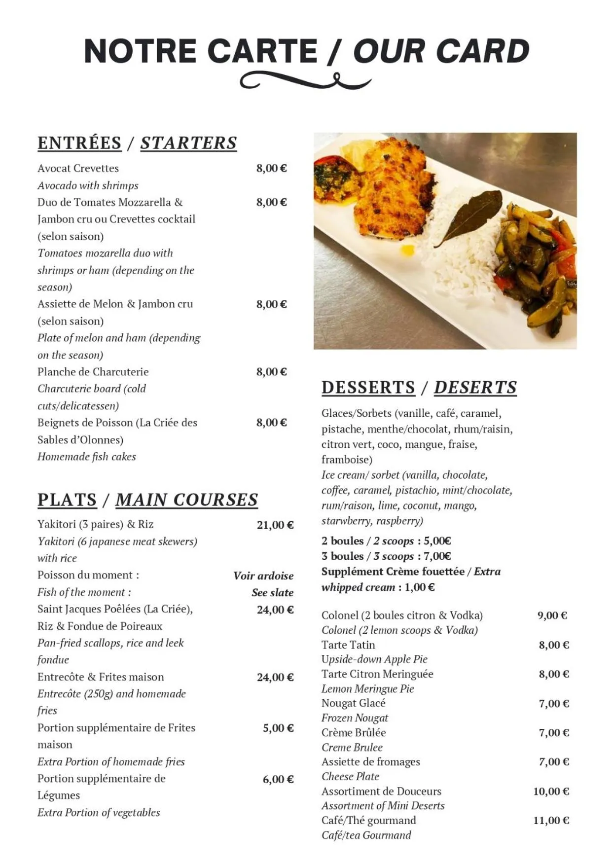 Restaurant/places to eat in La Côte de Lumière