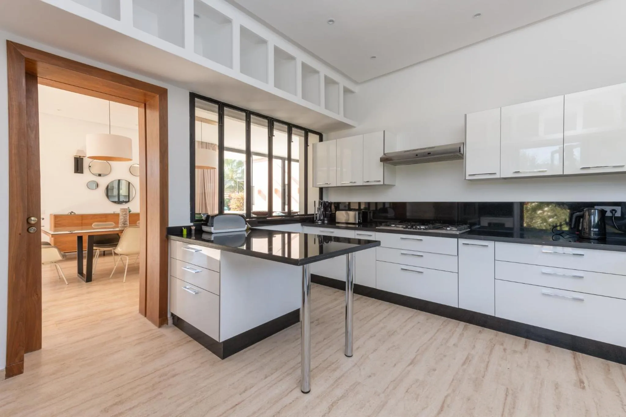 Communal kitchen in Les Iris - Peaceful villa with heated private pool & hammam