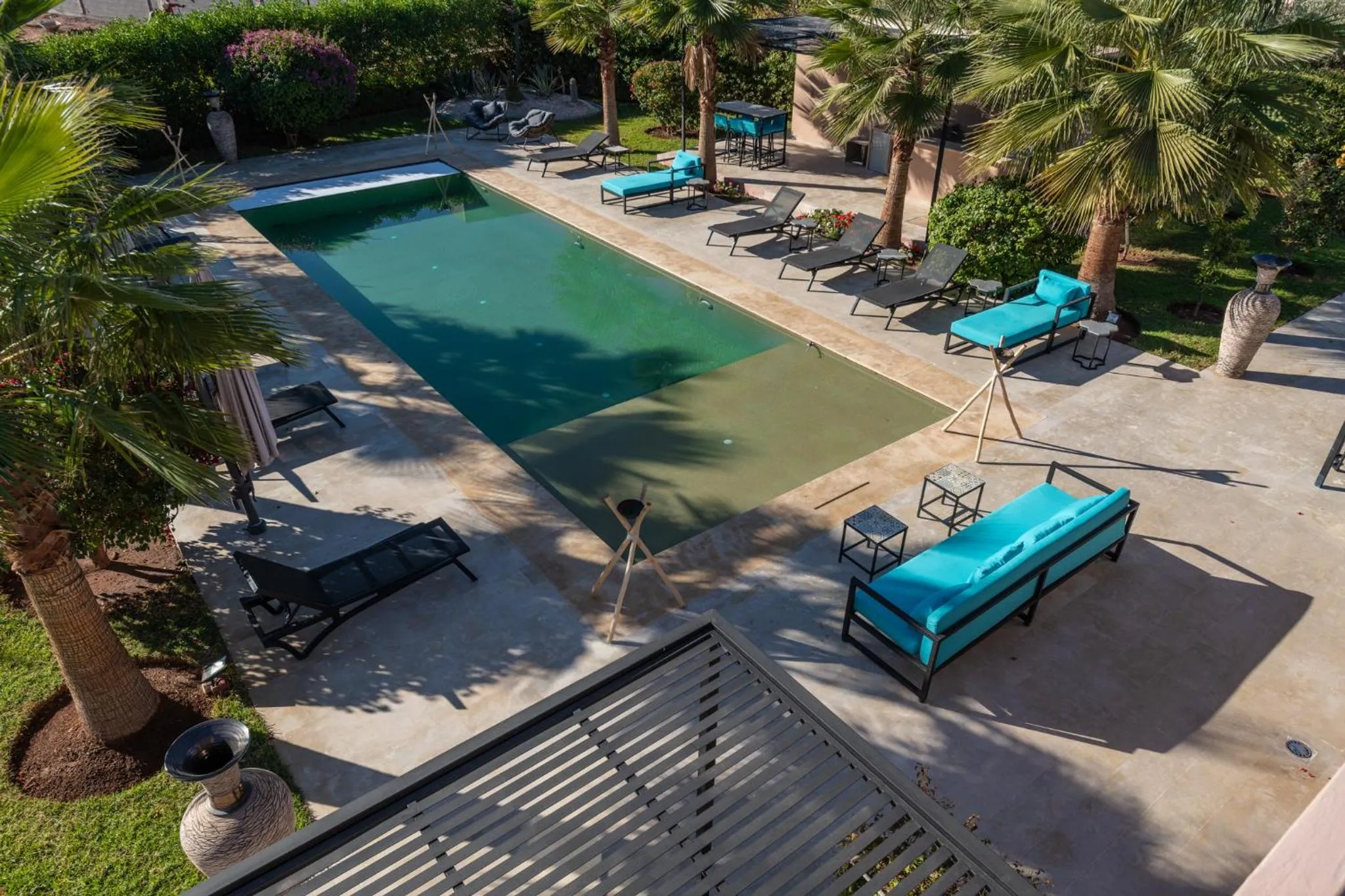 Balcony/Terrace in Les Iris - Peaceful villa with heated private pool & hammam