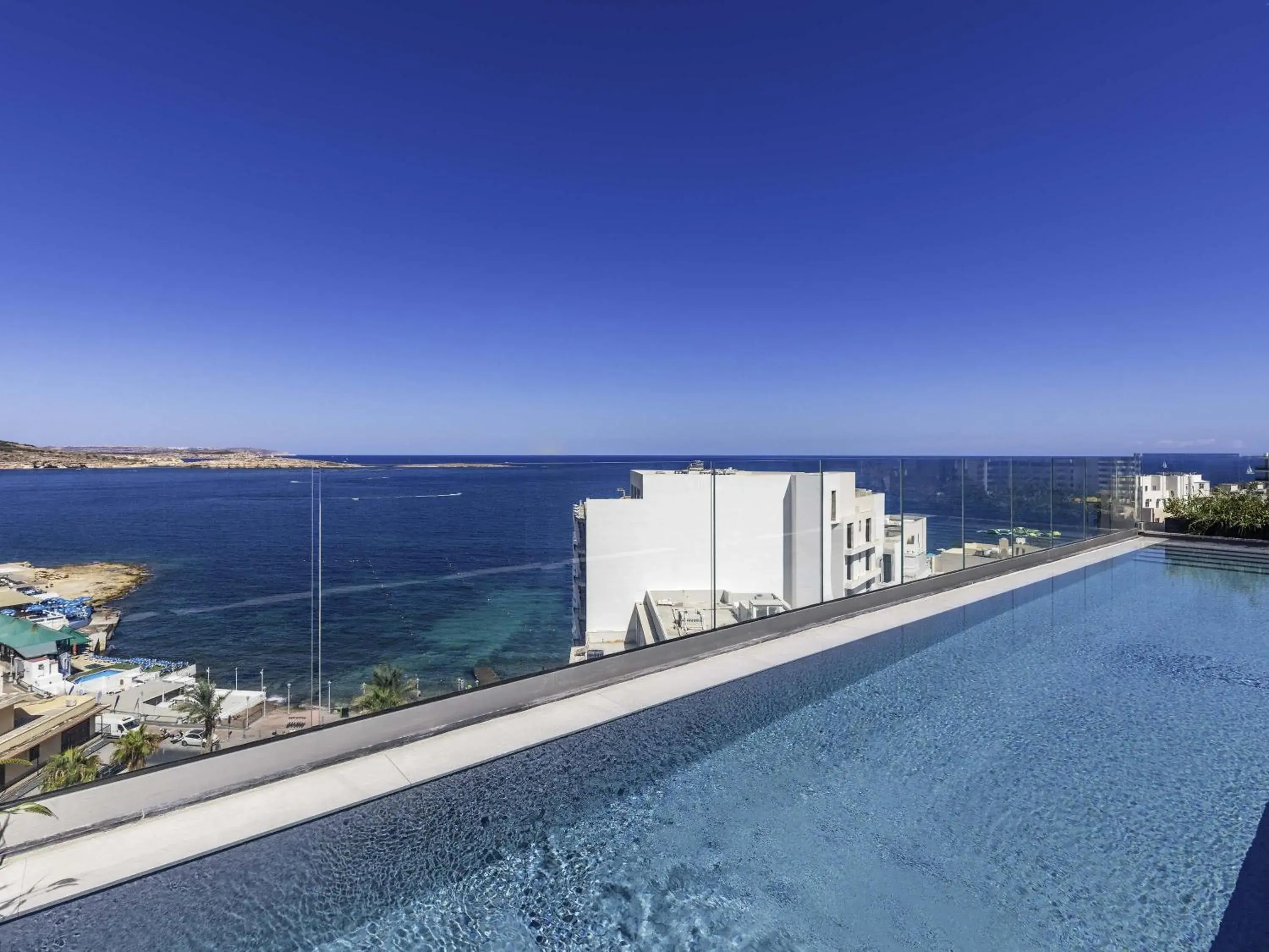 Pool view in ibis Styles ST Pauls Bay Malta Pool view in ibis Styles ST Pauls Bay Malta