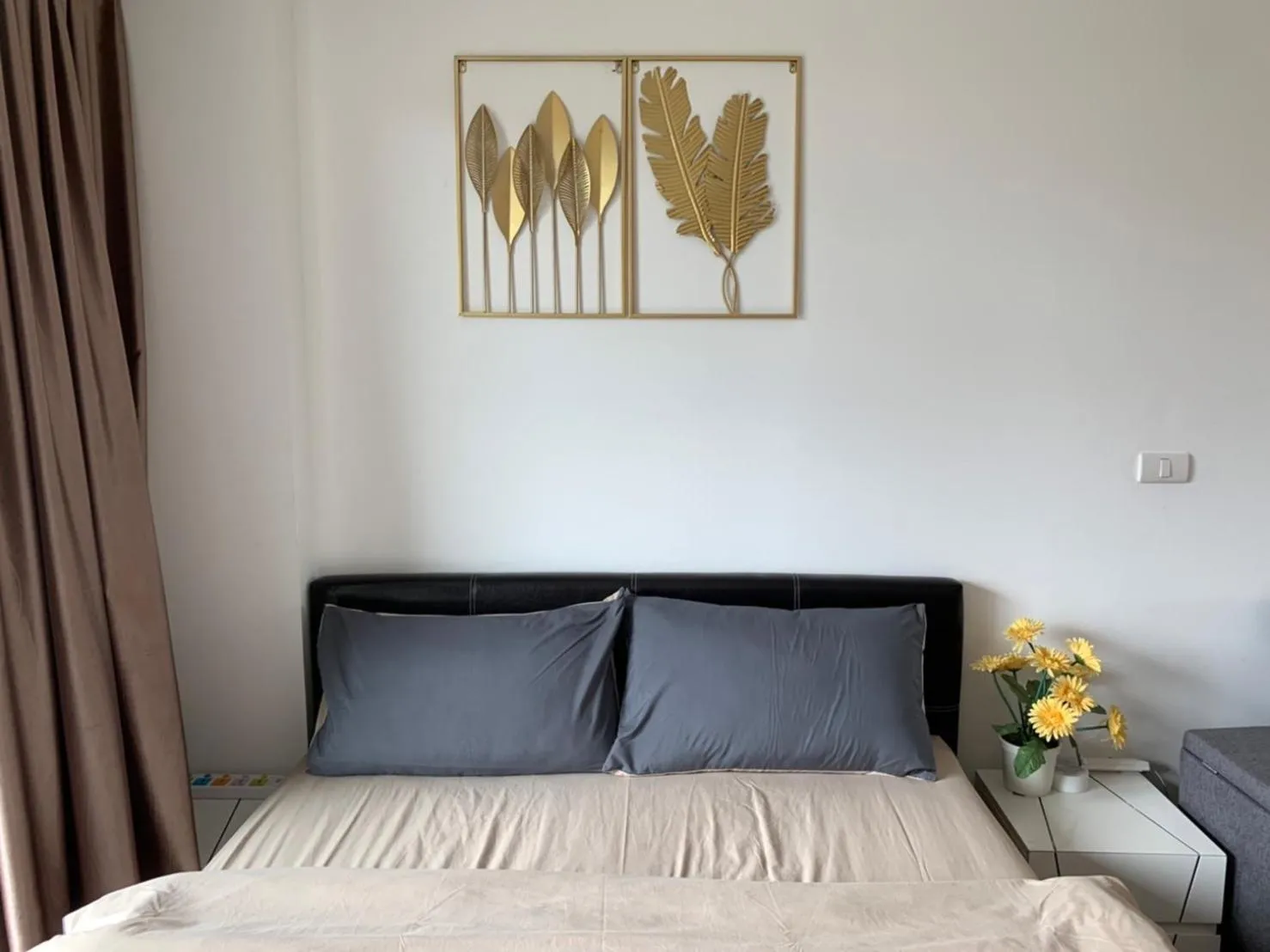 Bed in Laguna beach condo resort 3 maldives pattaya pool view ลากูน่า บีช คอนโด รีสอร์ต 3 พัทยา