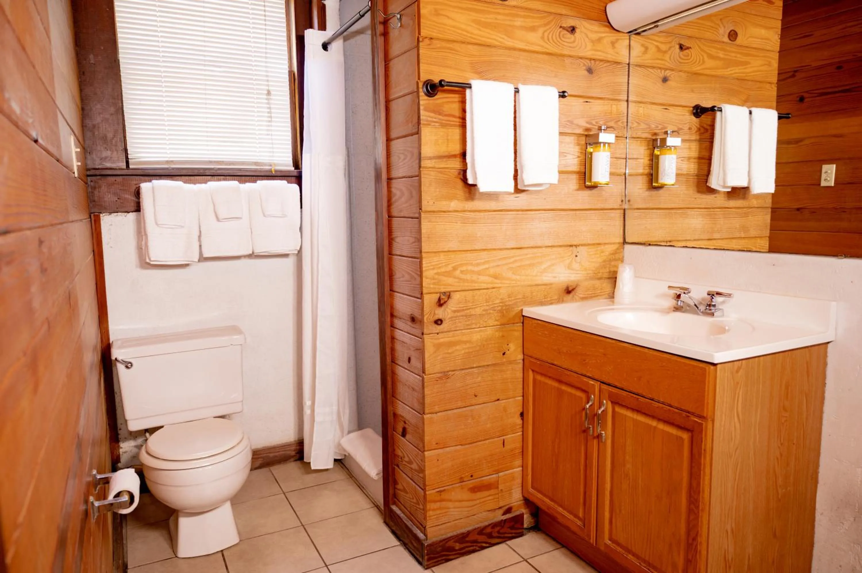 Bathroom in THE VAQUERO MOTEL