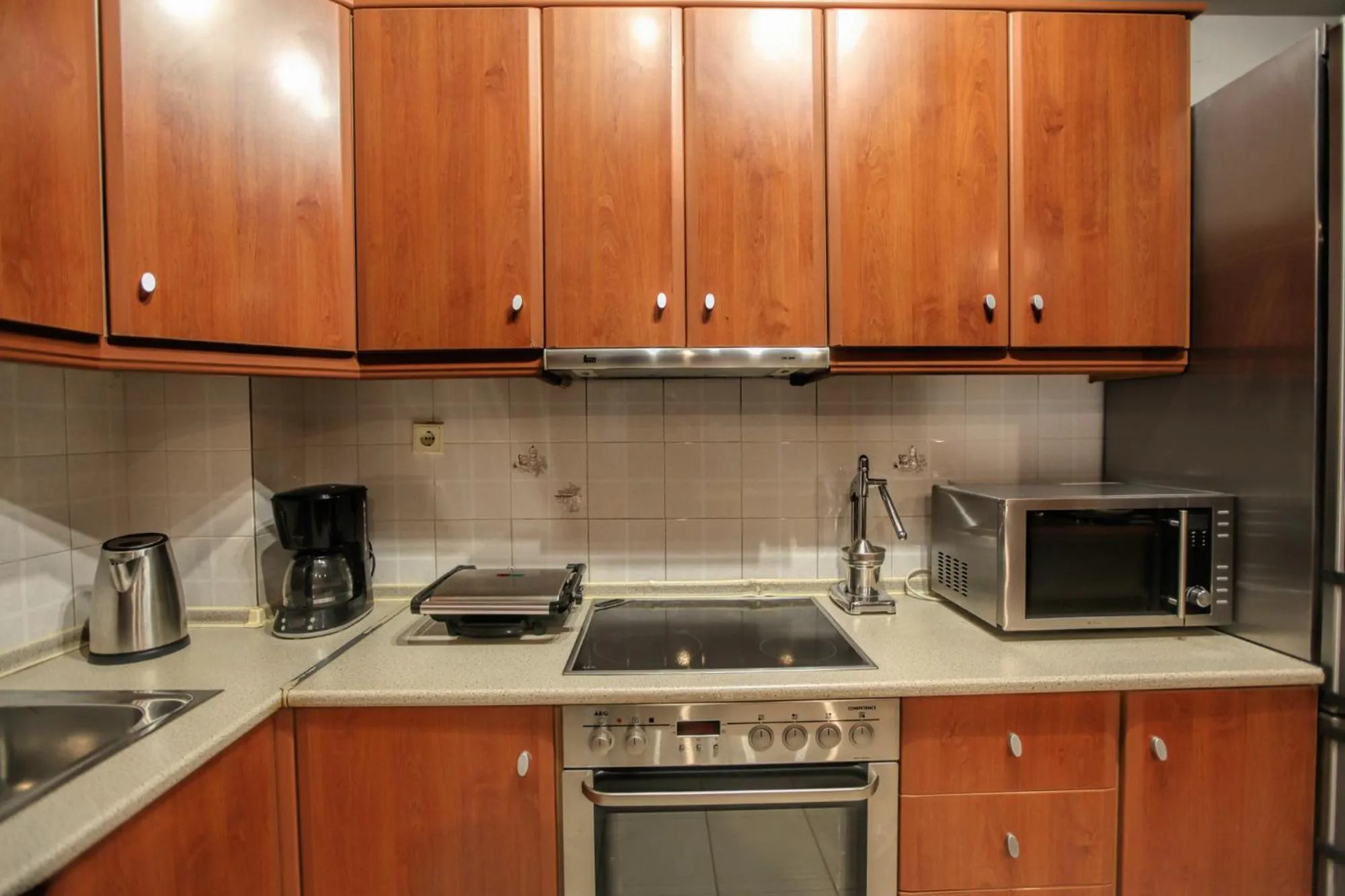 Kitchen or kitchenette in Grand Meteora Central Luxury Apartment
