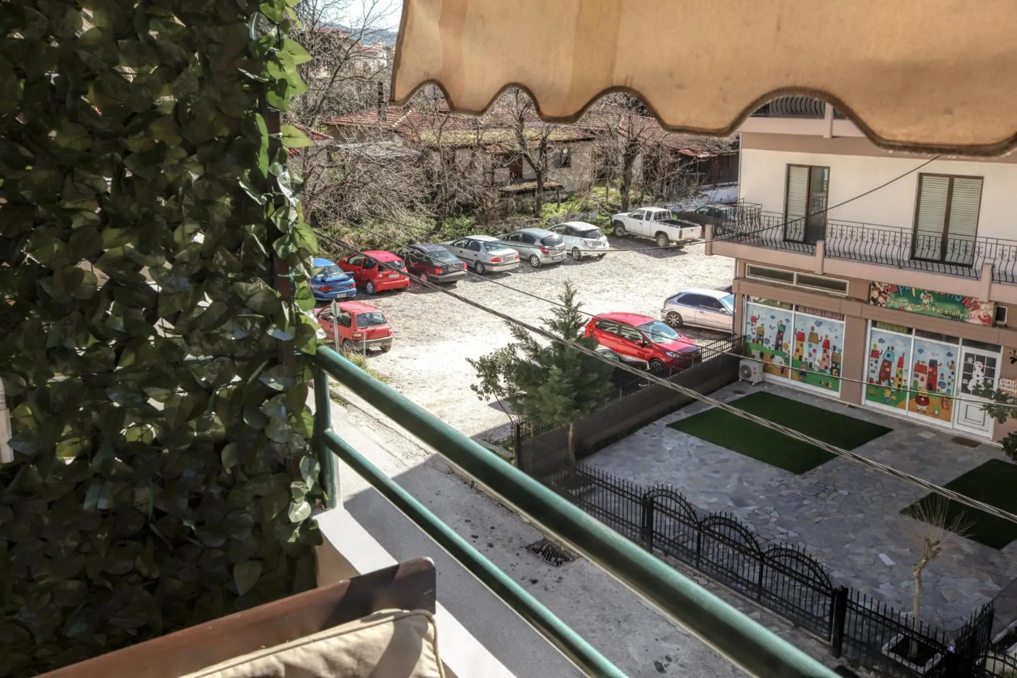 Balcony/Terrace in Grand Meteora Central Luxury Apartment