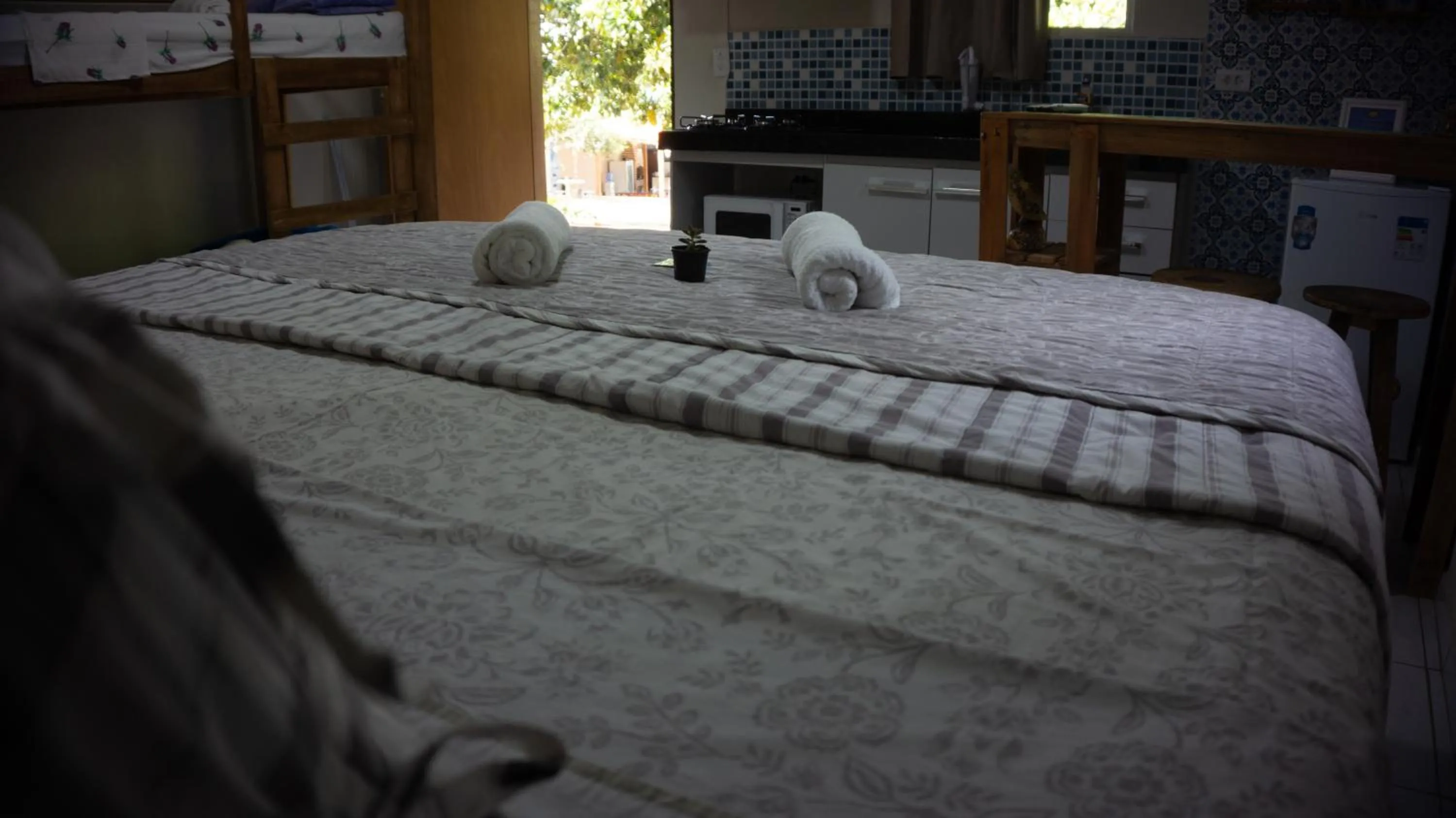 Bed in Pousada Viana