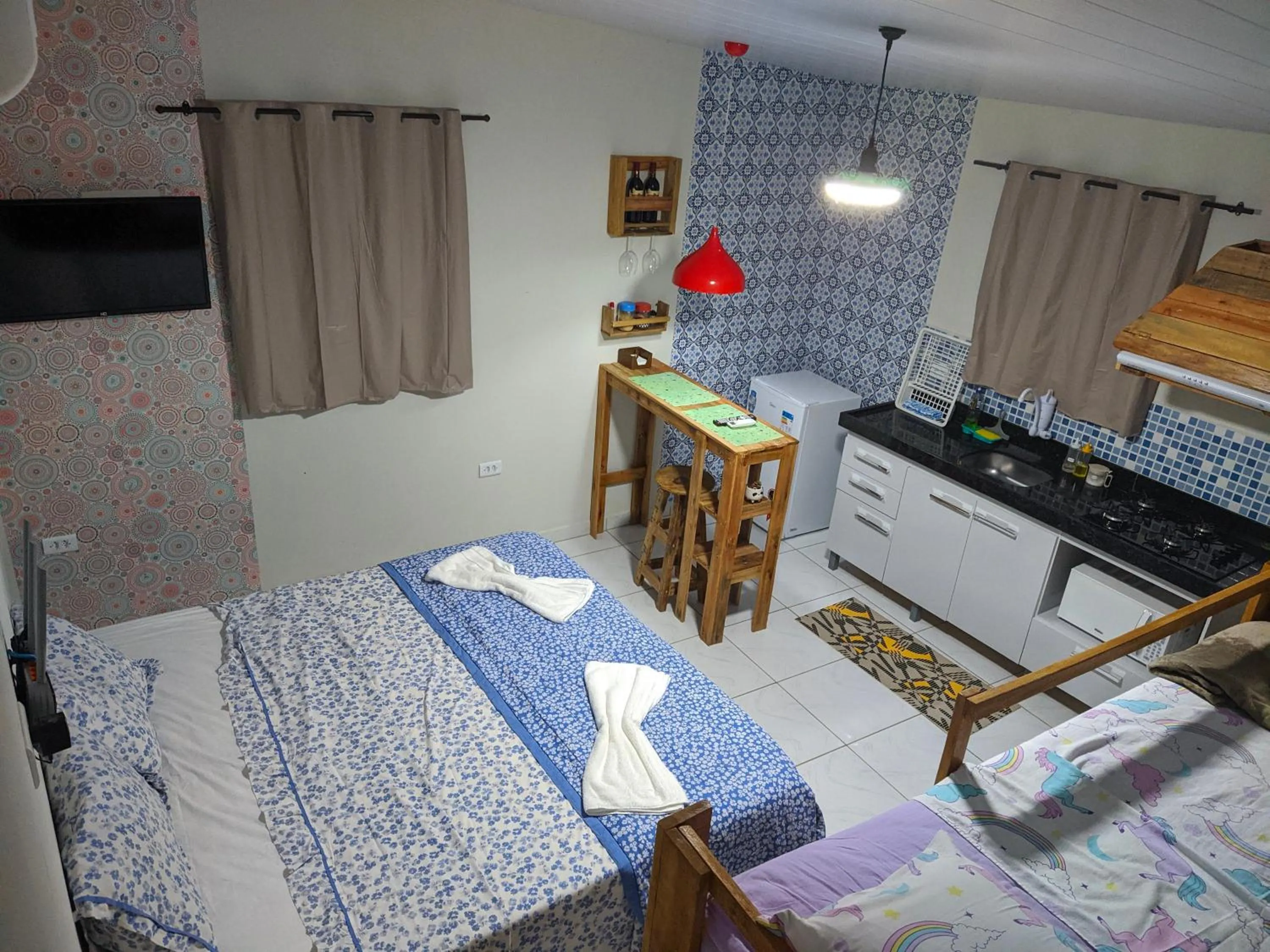 Bed in Pousada Viana