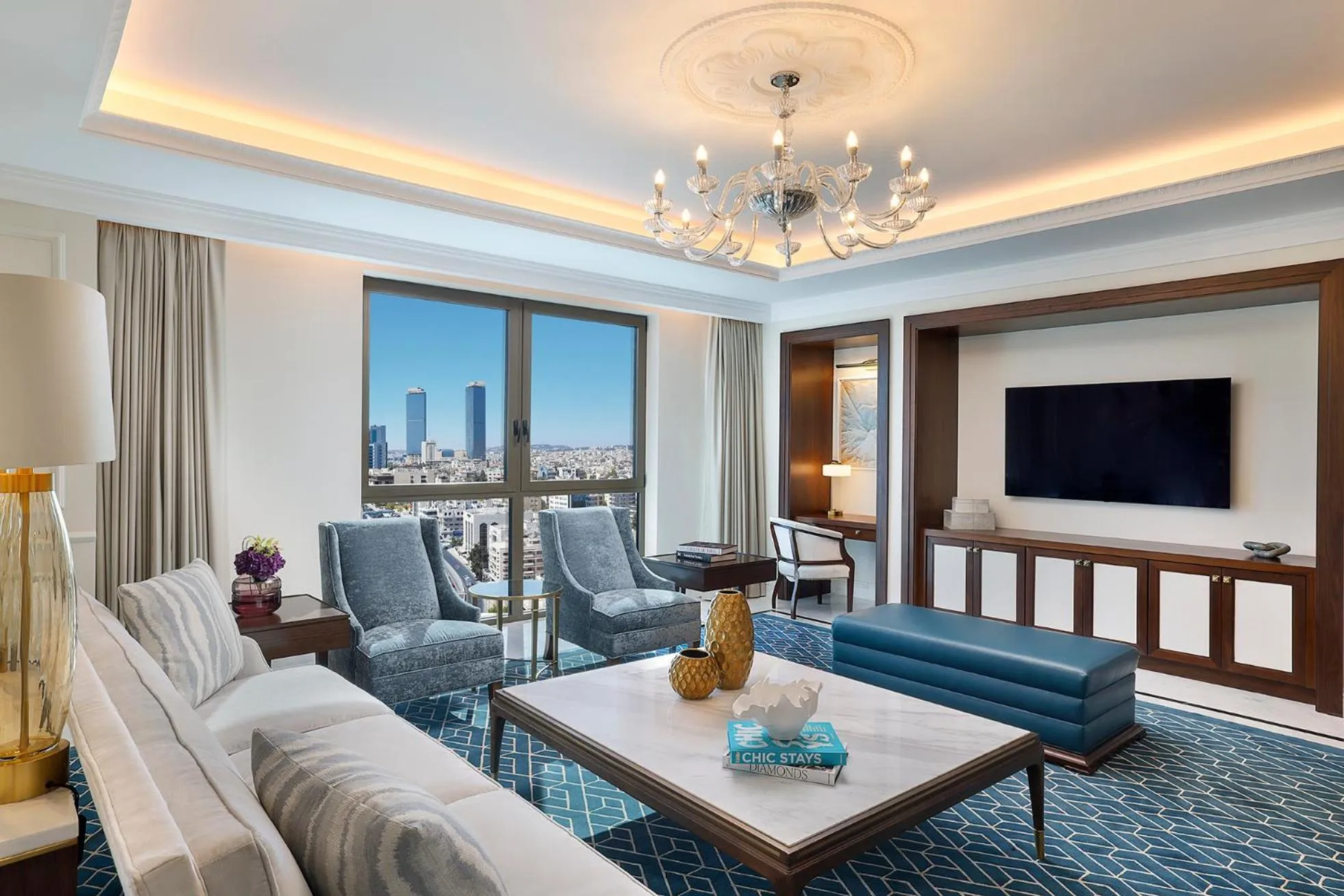 Living room in The Ritz-Carlton, Amman