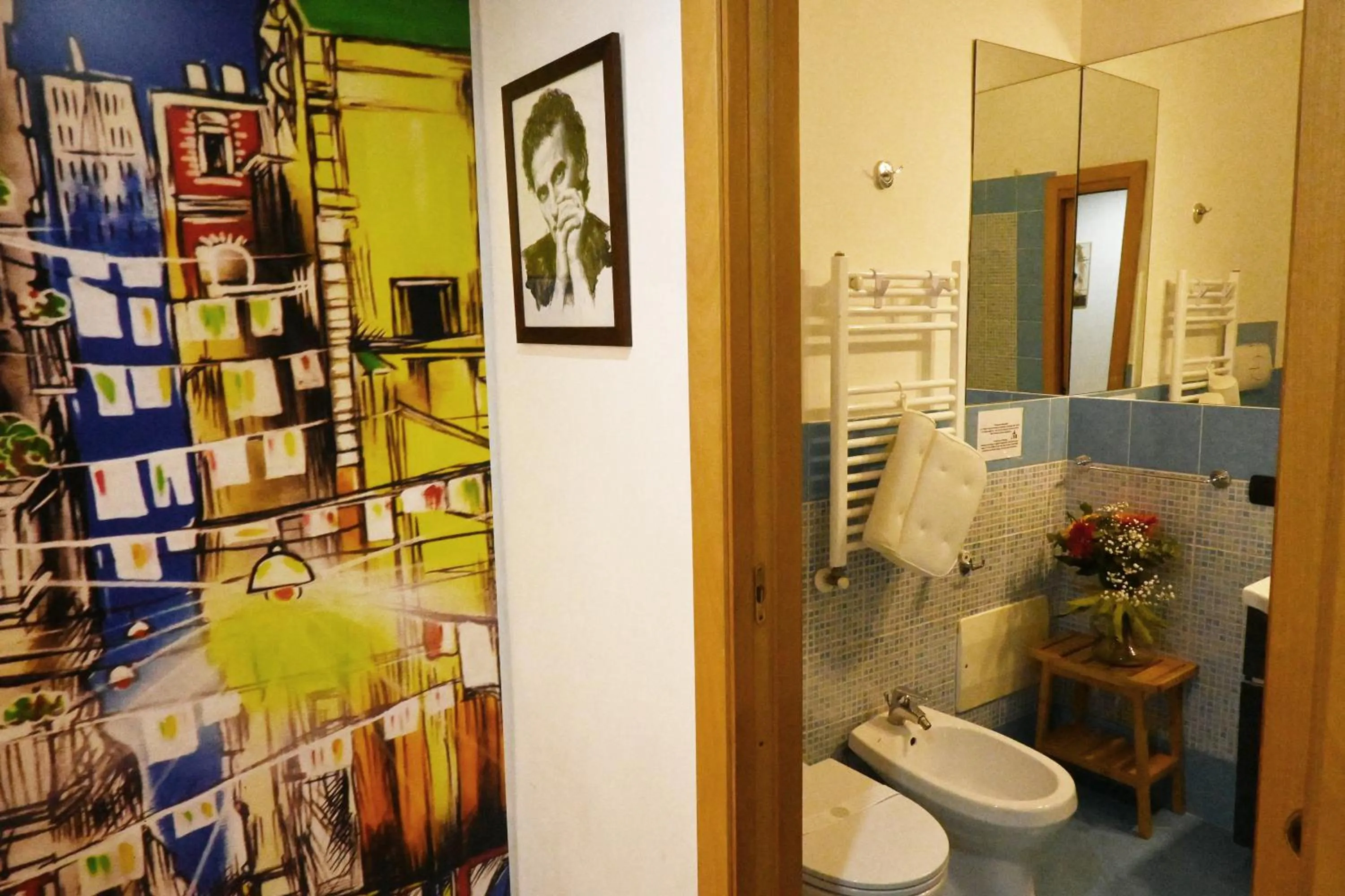 Toilet in Napoli Cityscape