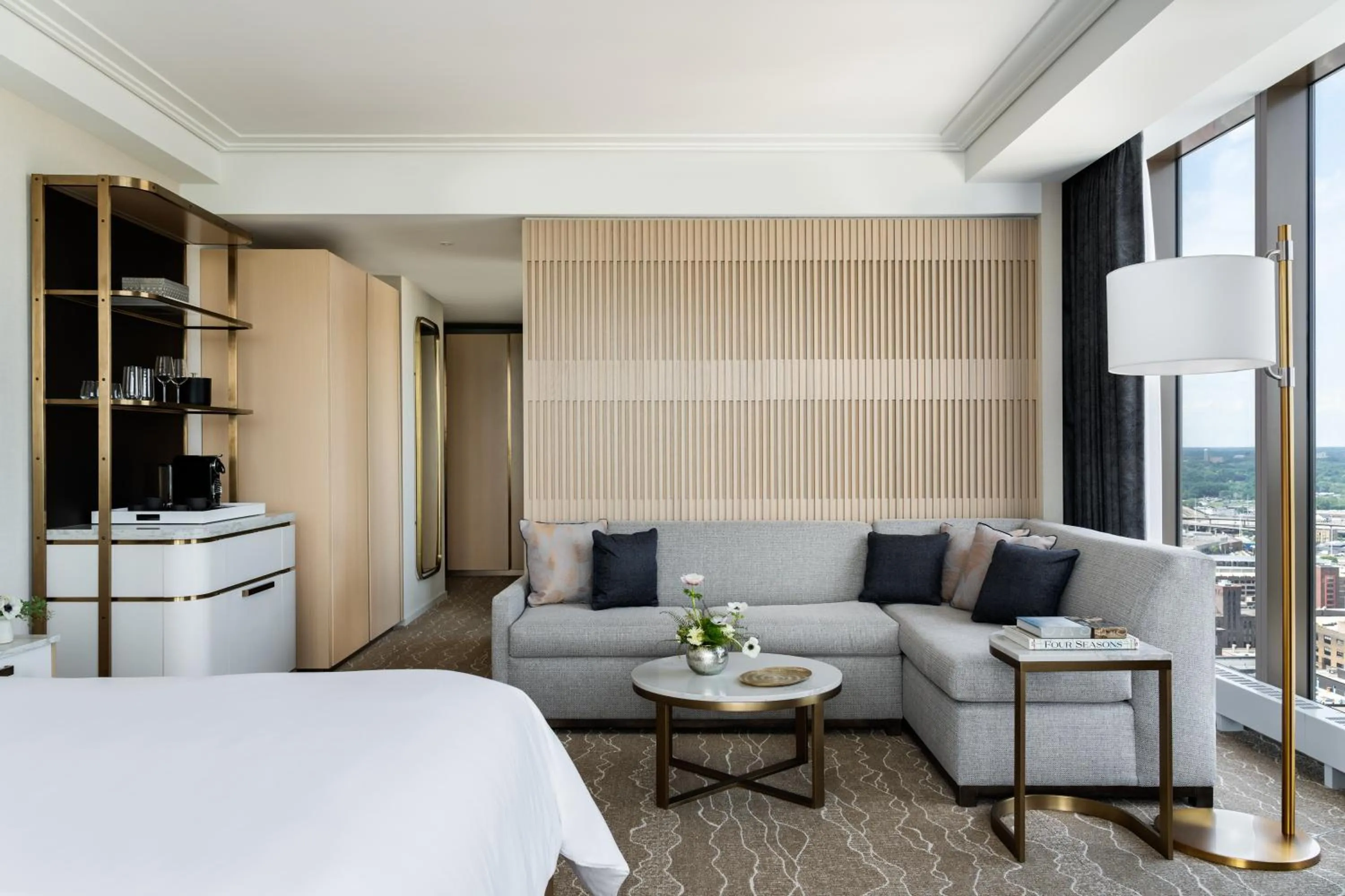 Bed in Four Seasons Hotel Minneapolis