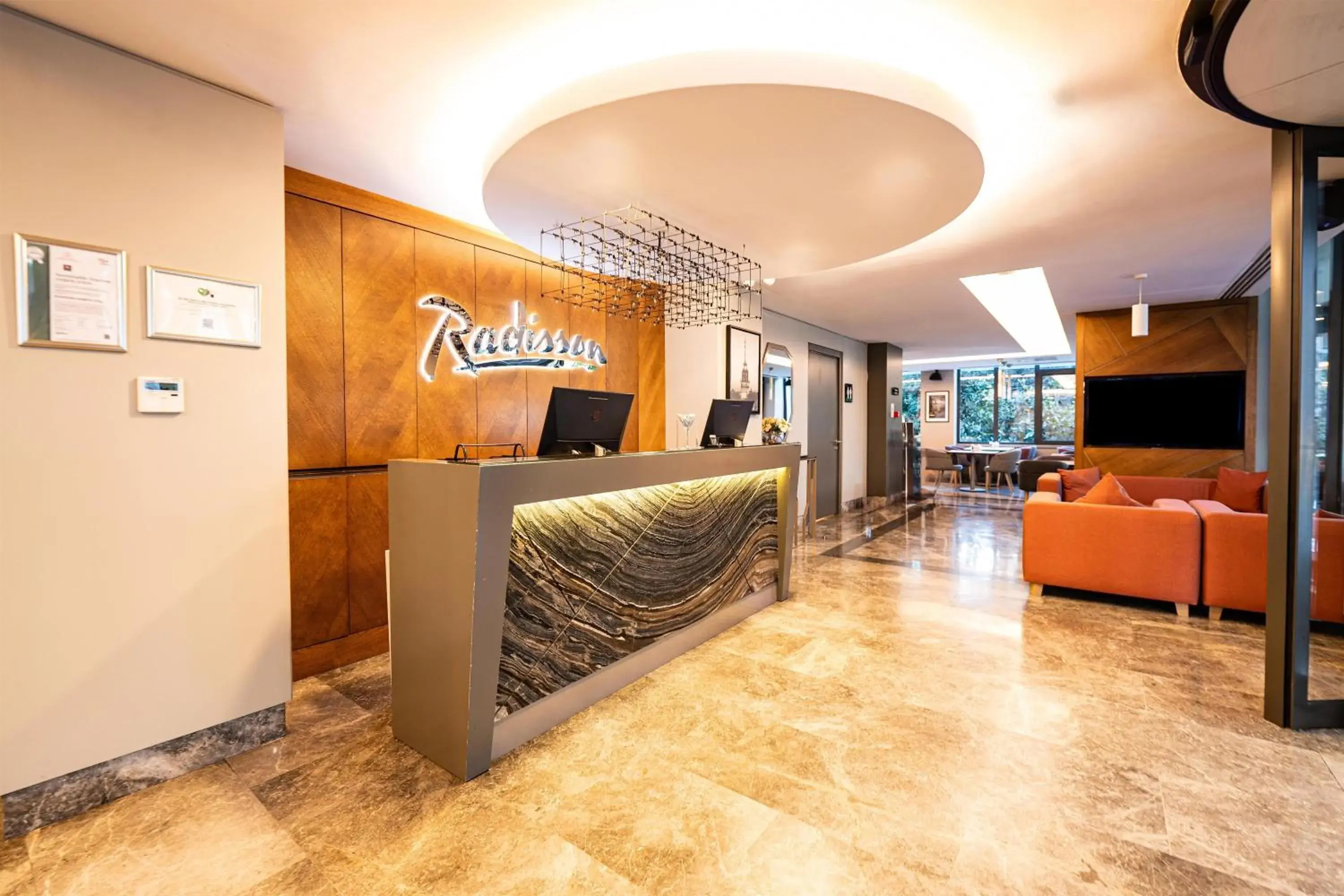 Lobby or reception in Radisson Hotel Istanbul Harbiye Lobby or reception in Radisson Hotel Istanbul Harbiye