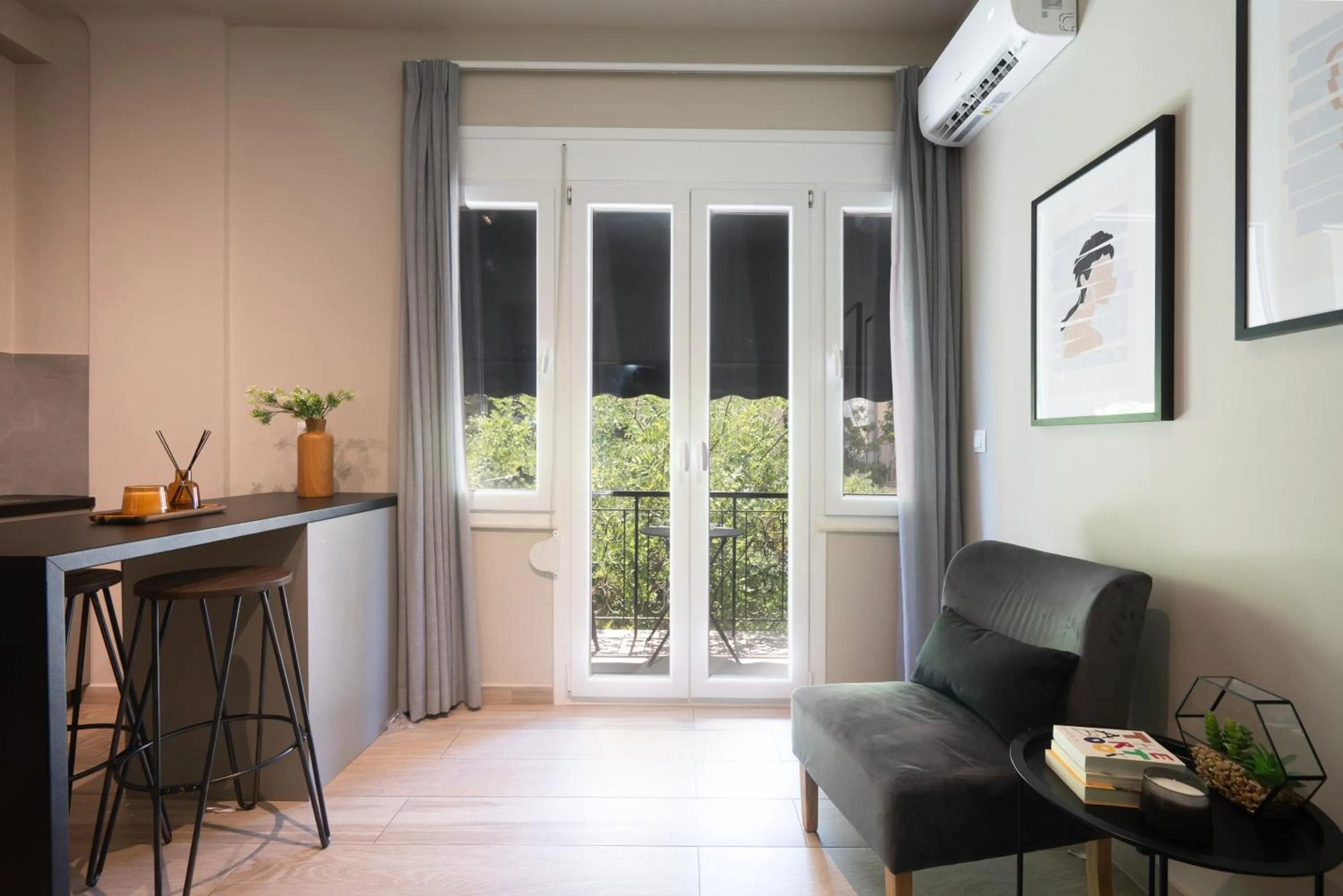 Seating area in My Greek Vacations City Apartments