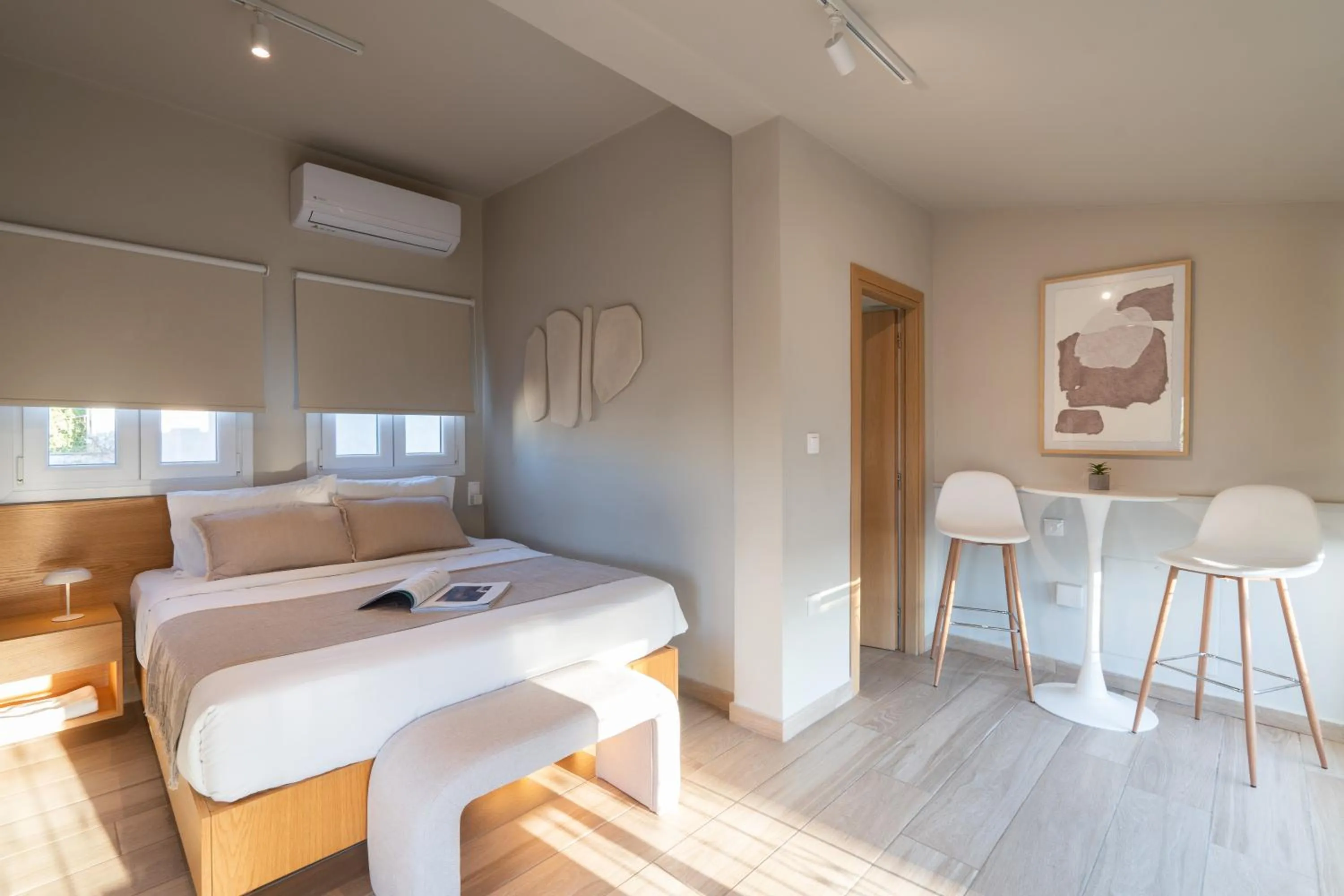 Bed in My Greek Vacations City Apartments