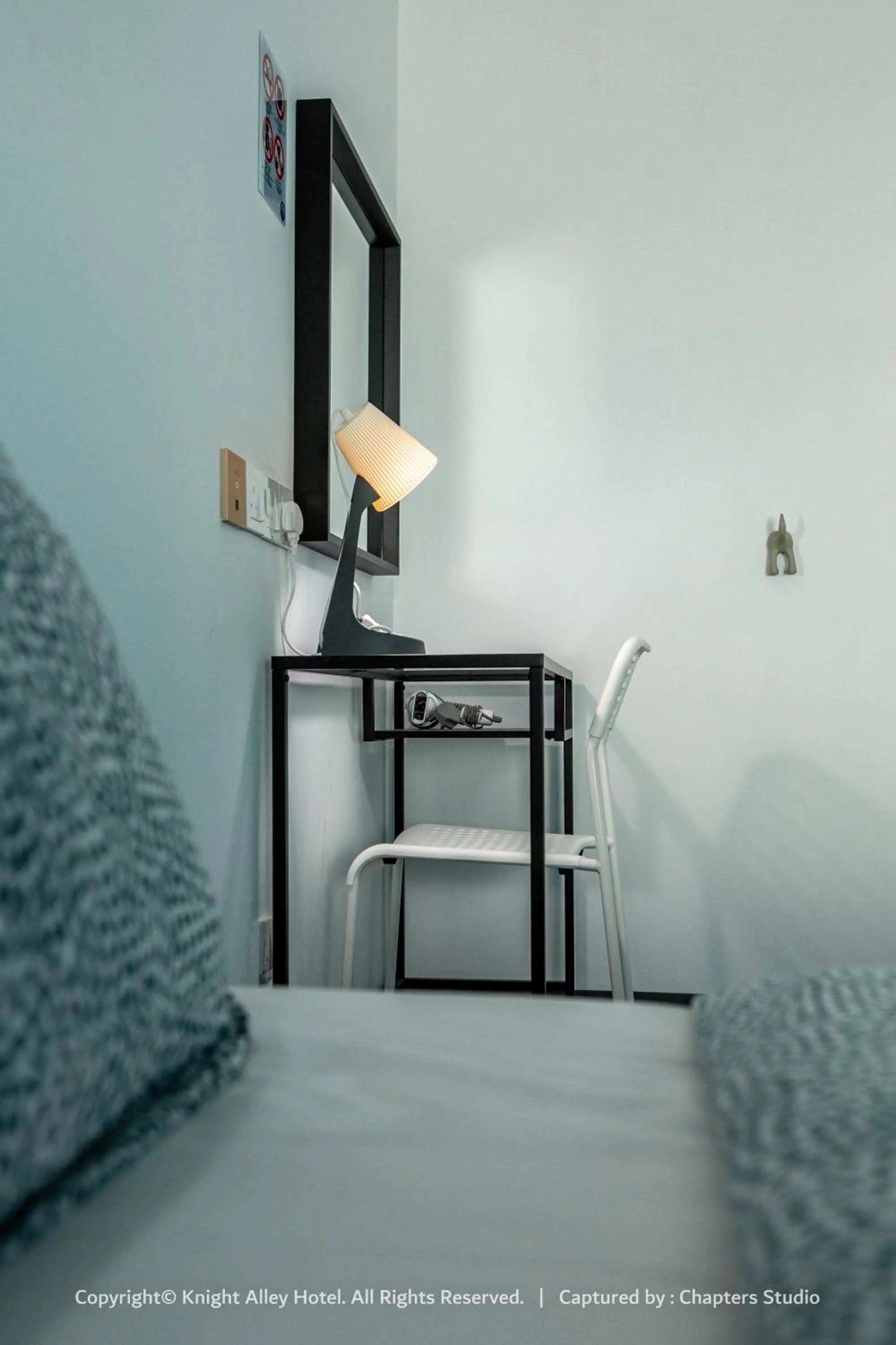 Decorative detail, Bed in Knight Alley Hotel