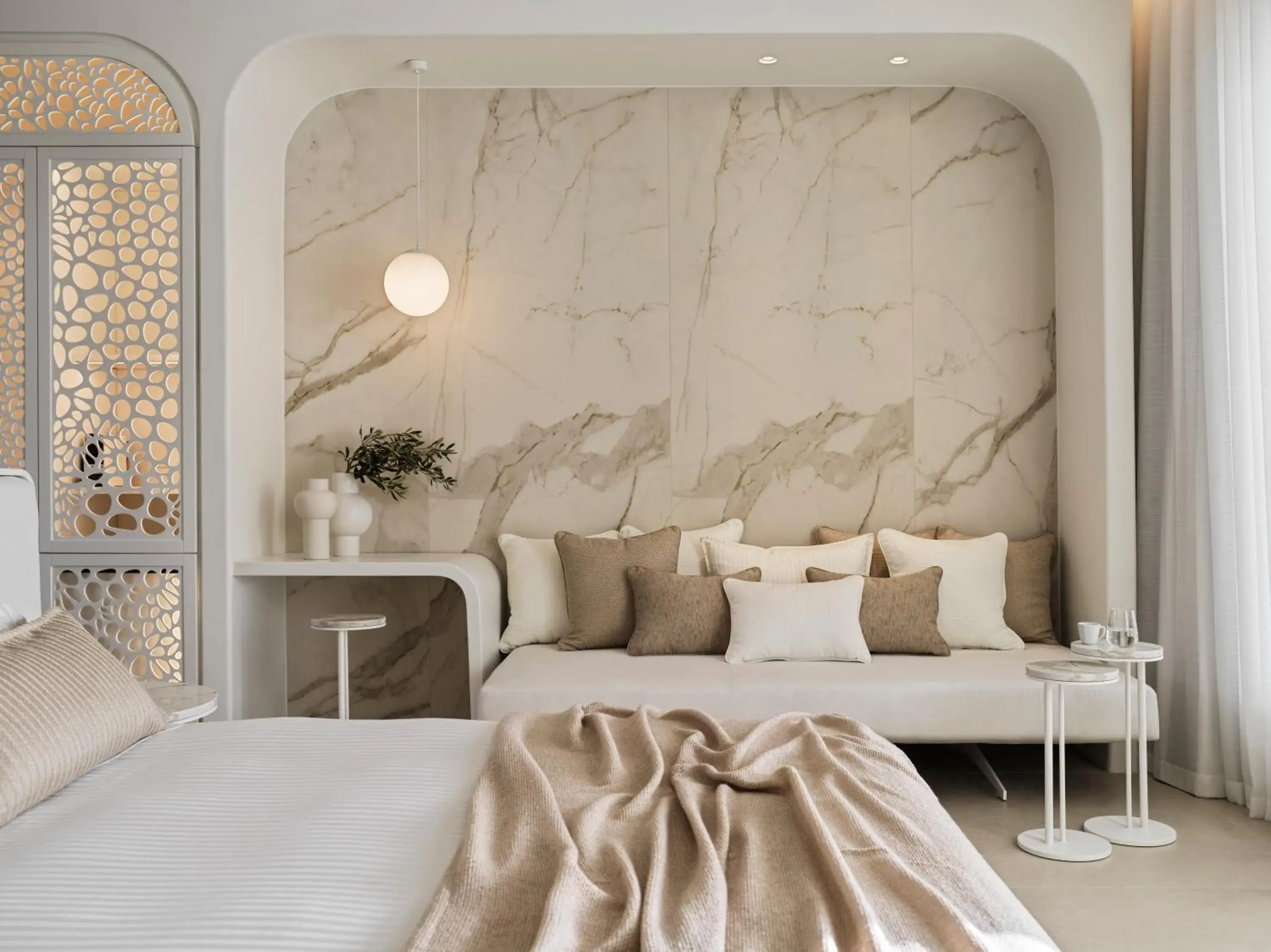 Bed in Lovia Mykonos Bed in Lovia Mykonos