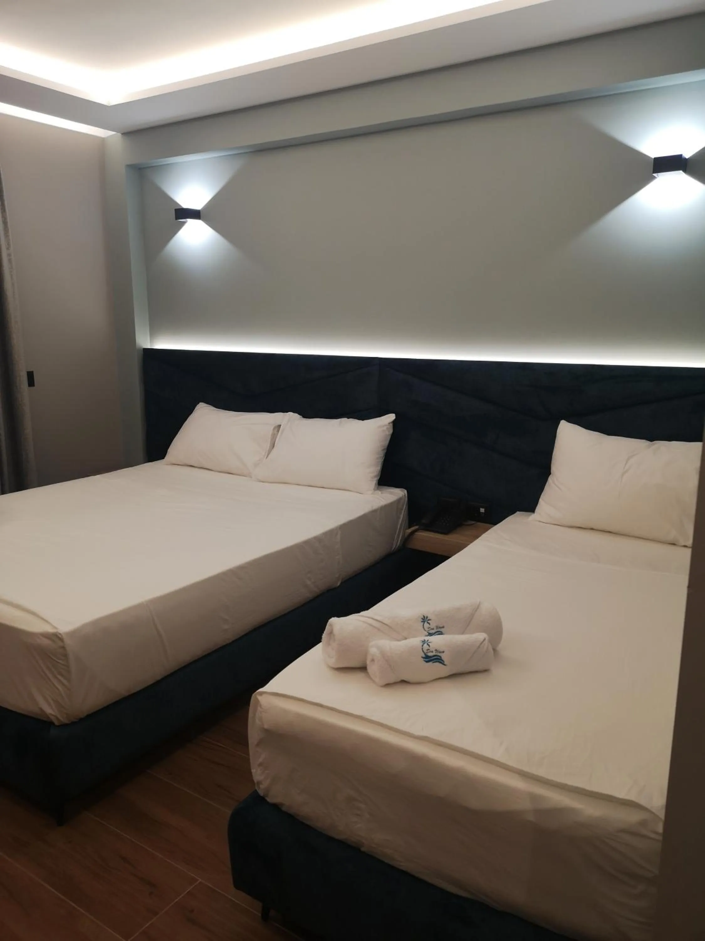 Bed in Seawave Hotel