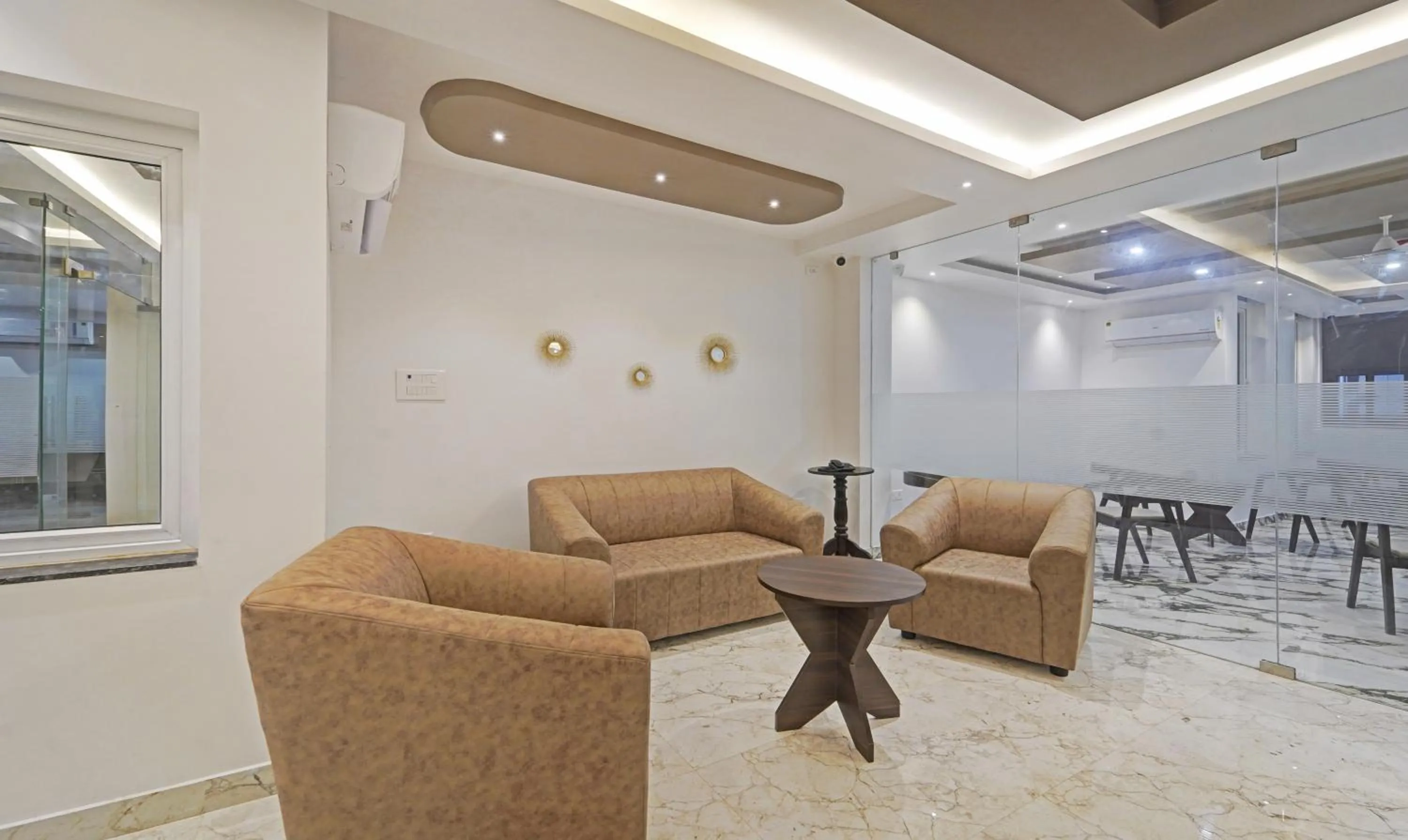 Seating area in Treebo Premium Raffis' Andalusia Bay Way