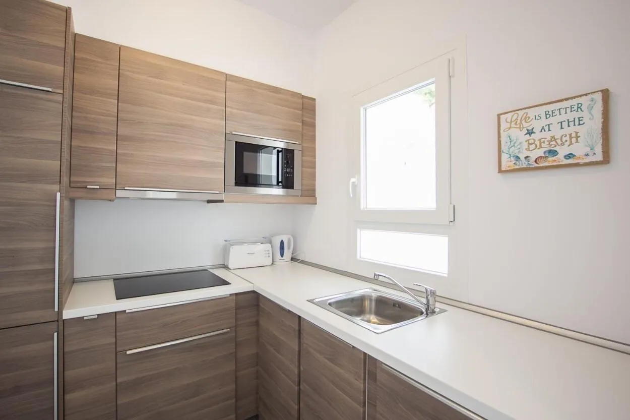Kitchen or kitchenette in Apartamentos El Rio