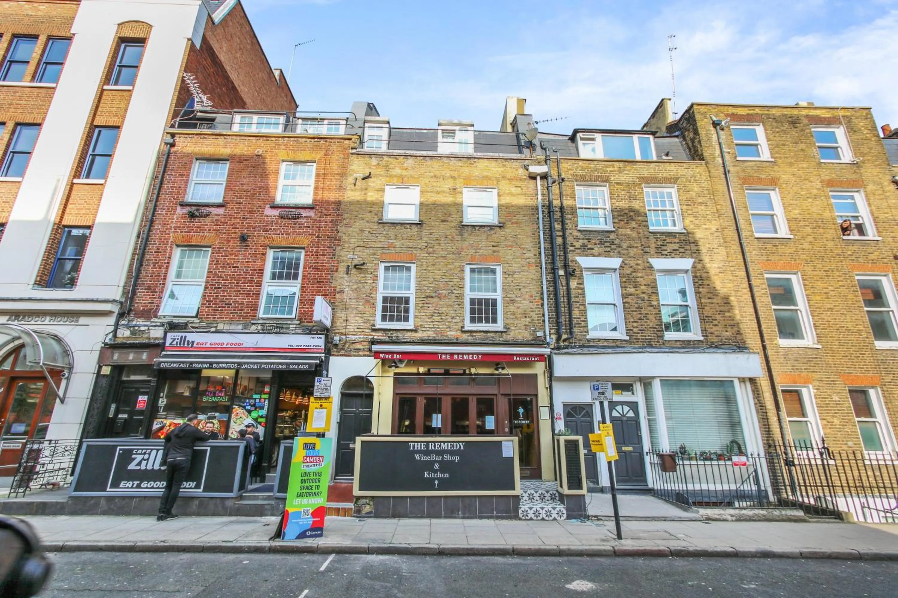 Street view in Cleveland Street by Aeria Apartments